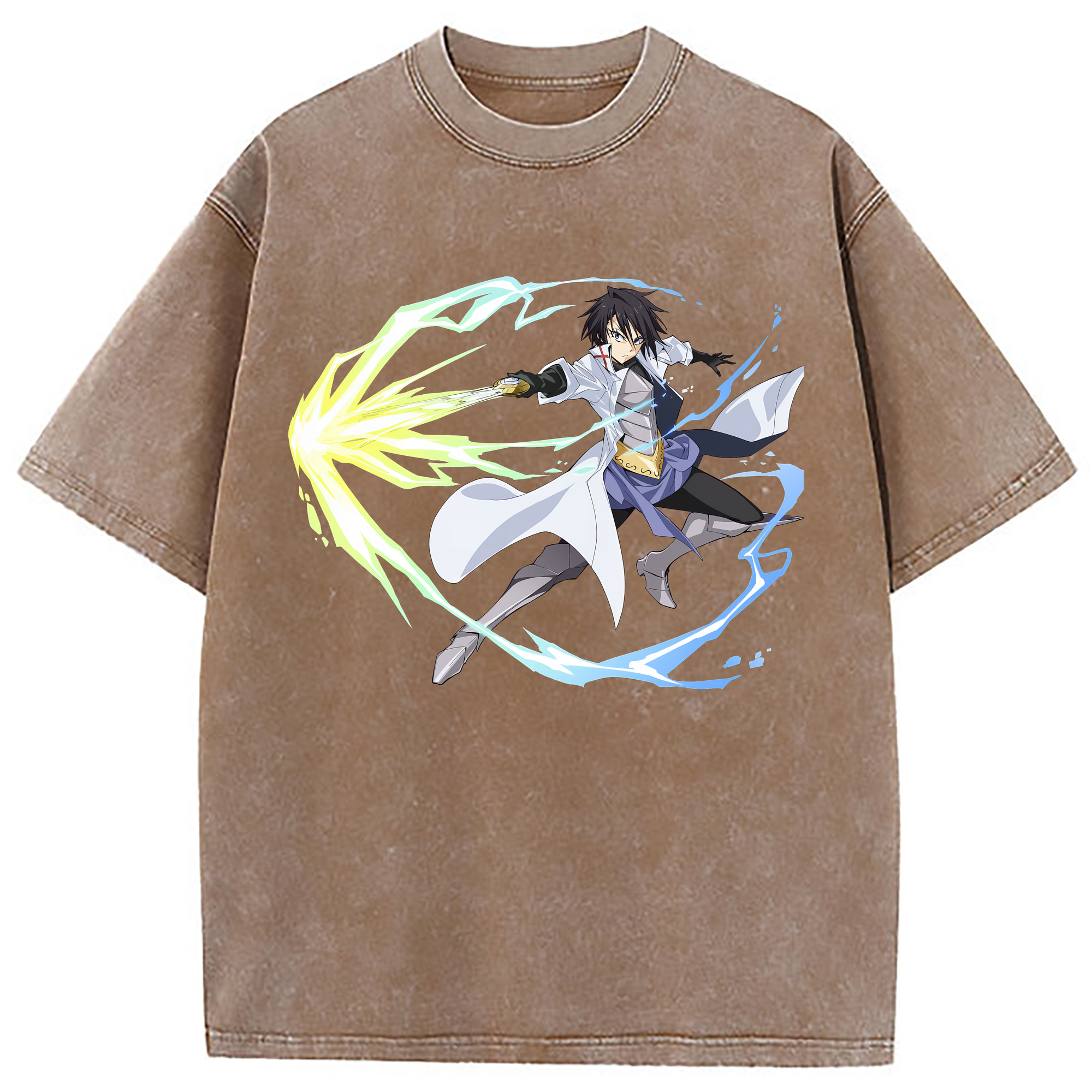 （画像用） 転スラ Regarding Reincarnated to Slime 綿100% ヴィンテージ風 半袖Tシャツ（フロントプリント）