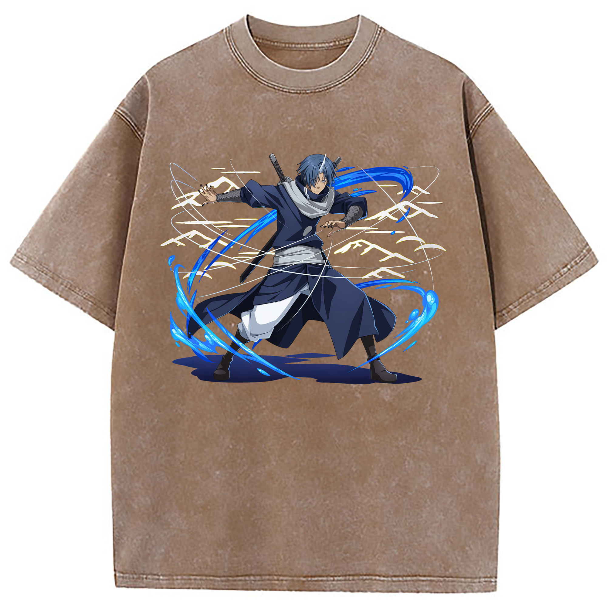 （画像用） 転スラ Regarding Reincarnated to Slime 綿100% ヴィンテージ風 半袖Tシャツ（フロントプリント）