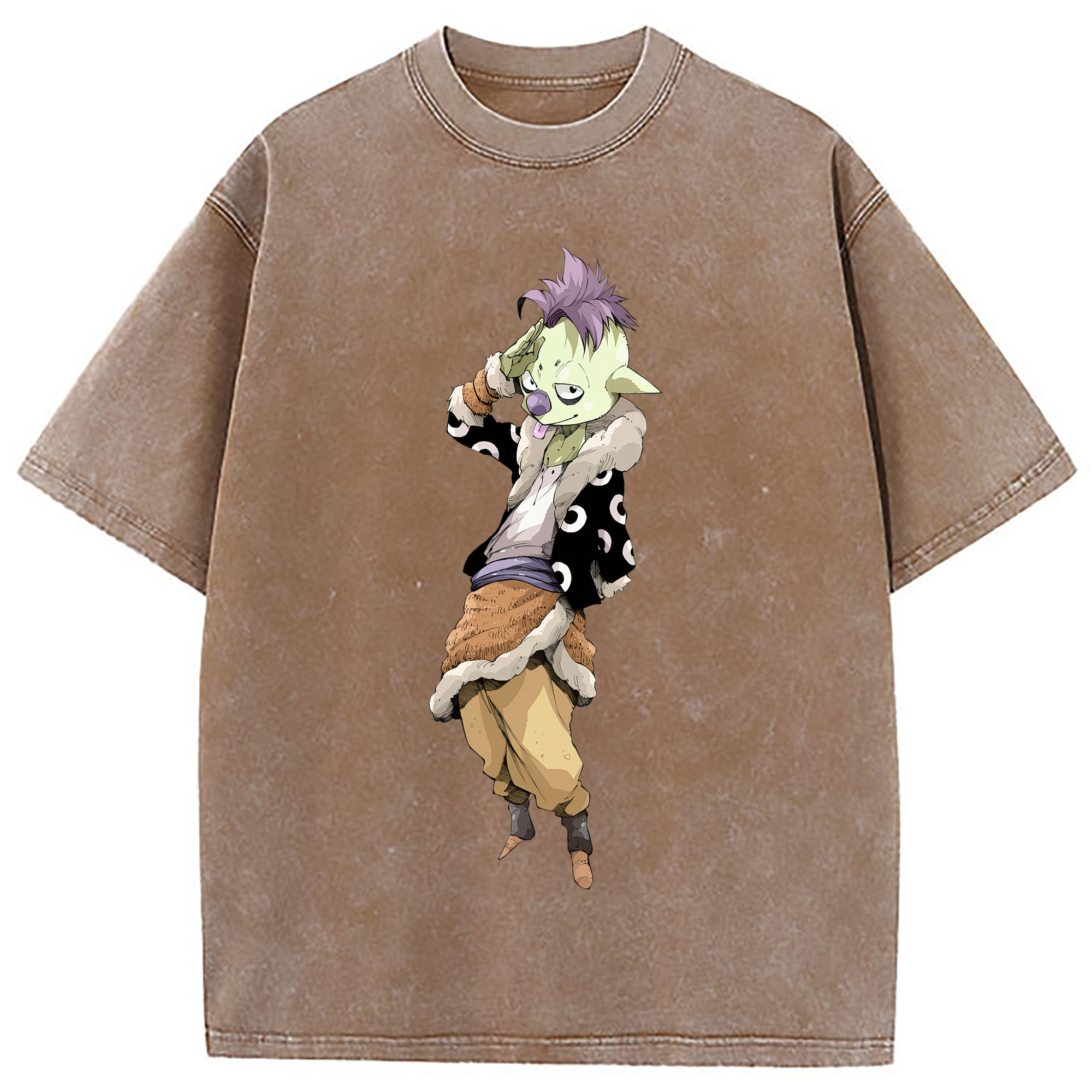 （画像用） 転スラ Regarding Reincarnated to Slime 綿100% ヴィンテージ風 半袖Tシャツ（フロントプリント）