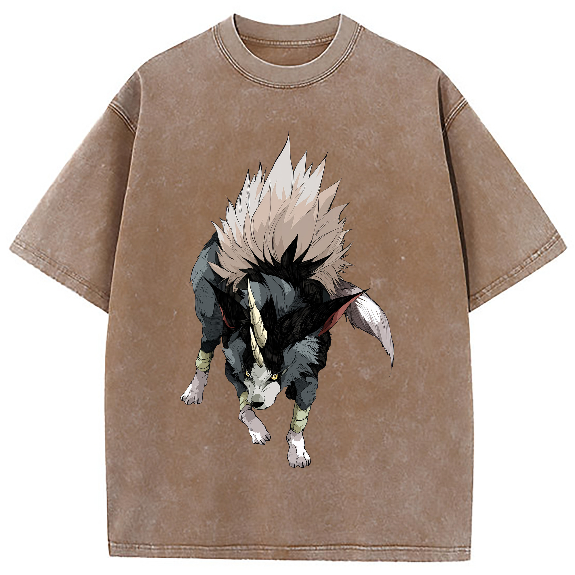 （画像用） 転スラ Regarding Reincarnated to Slime 綿100% ヴィンテージ風 半袖Tシャツ（フロントプリント）