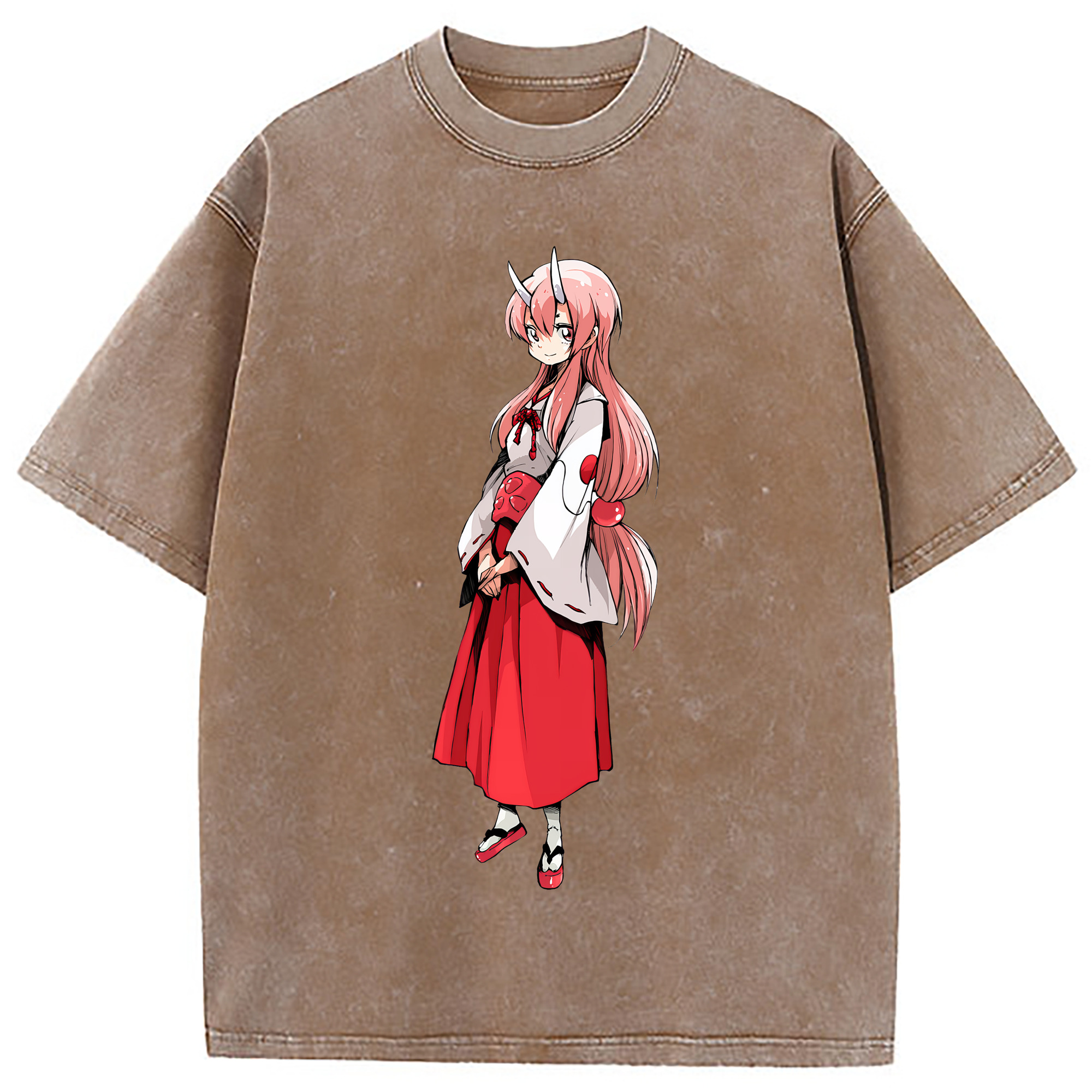 （画像用） 転スラ Regarding Reincarnated to Slime 綿100% ヴィンテージ風 半袖Tシャツ（フロントプリント）