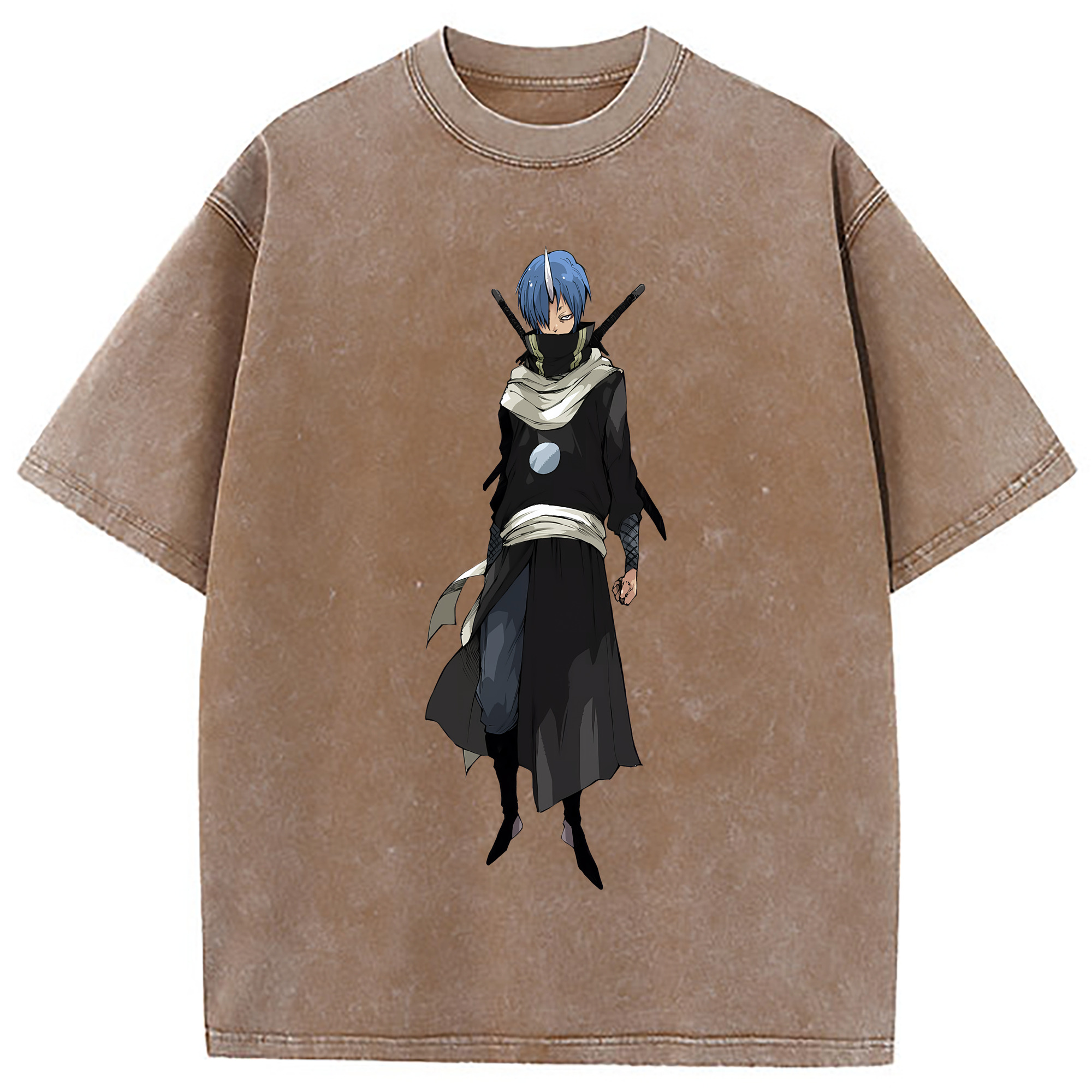 （画像用） 転スラ Regarding Reincarnated to Slime 綿100% ヴィンテージ風 半袖Tシャツ（フロントプリント）