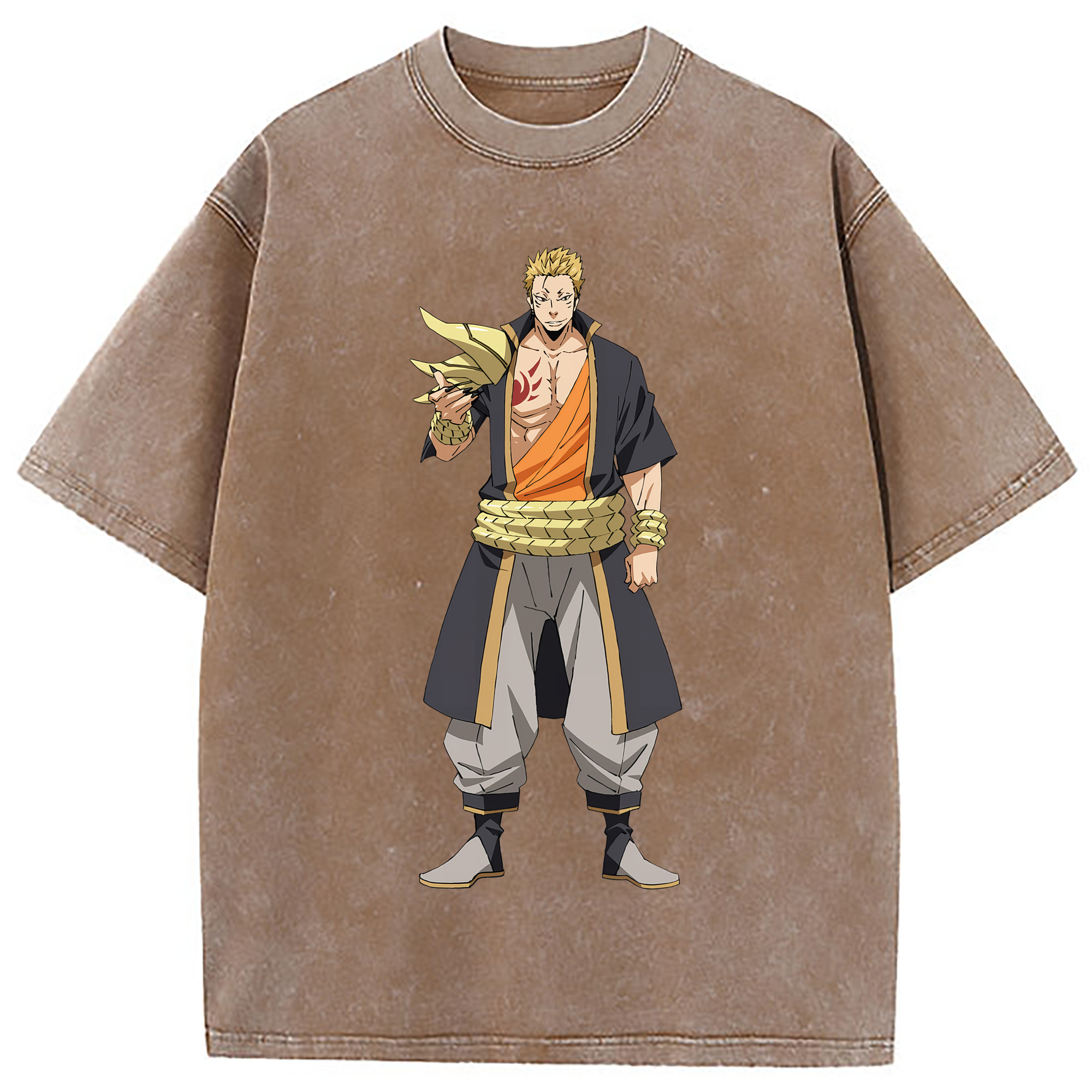 （画像用） 転スラ Regarding Reincarnated to Slime 綿100% ヴィンテージ風 半袖Tシャツ（フロントプリント）