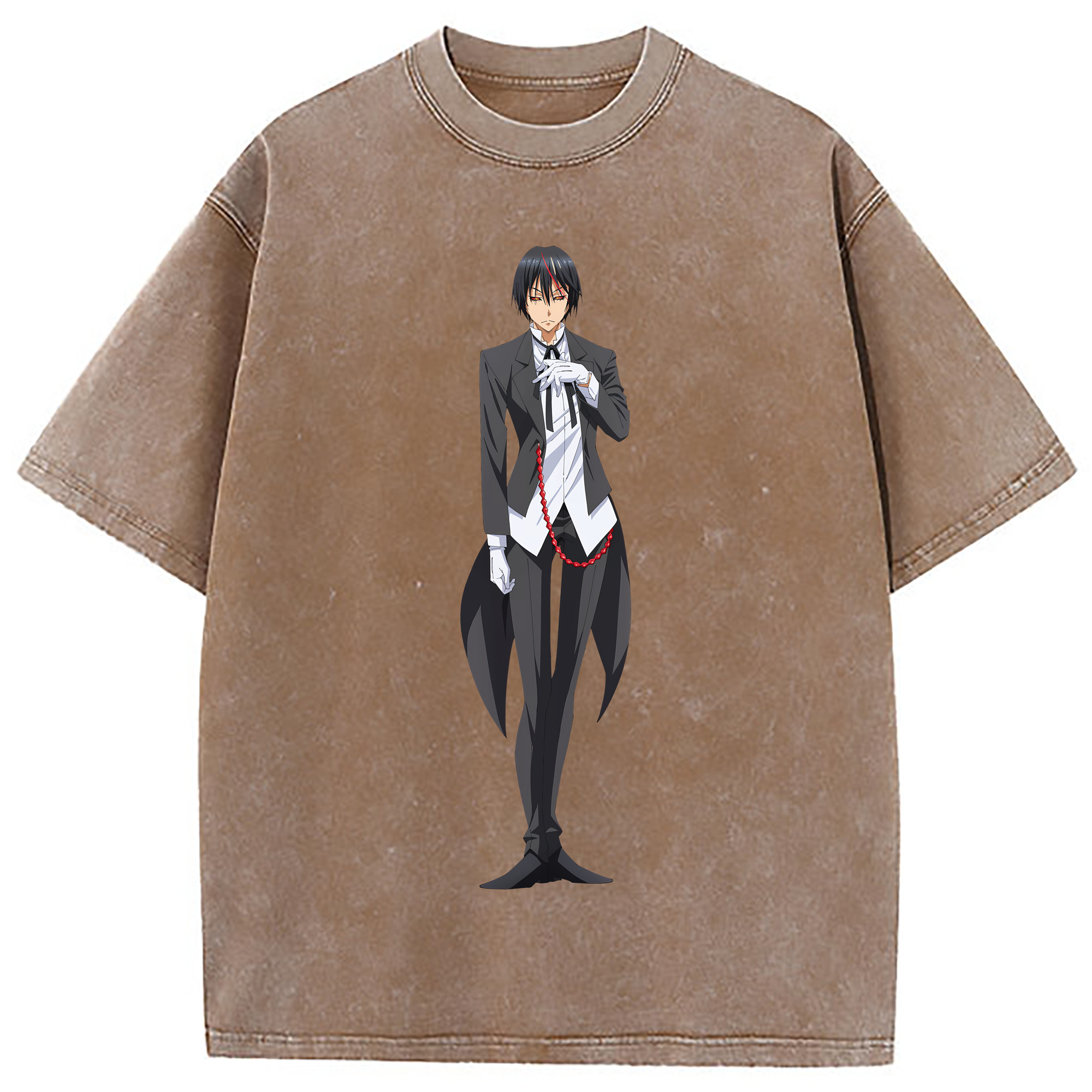 （画像用） 転スラ Regarding Reincarnated to Slime 綿100% ヴィンテージ風 半袖Tシャツ（フロントプリント）