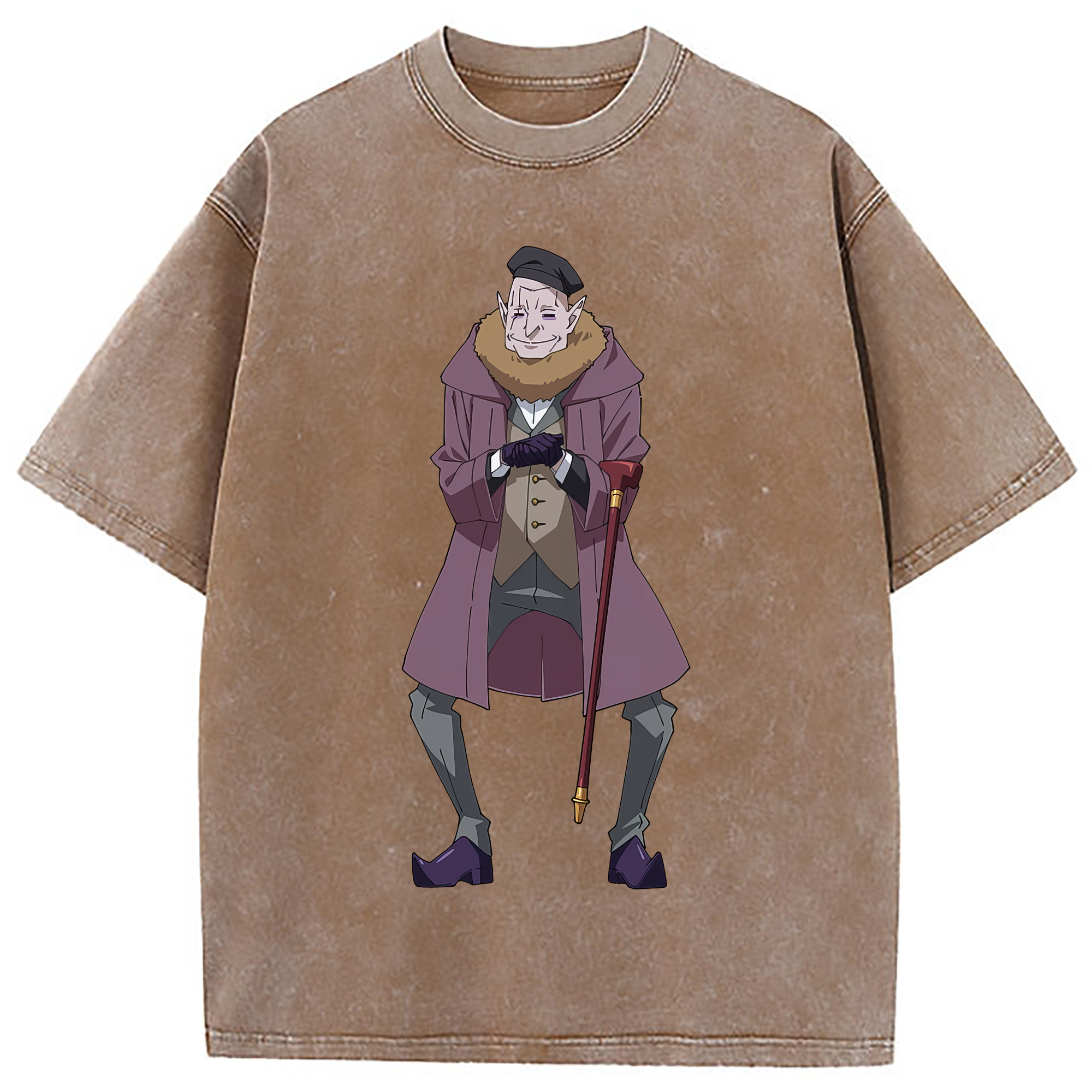 （画像用） 転スラ Regarding Reincarnated to Slime 綿100% ヴィンテージ風 半袖Tシャツ（フロントプリント）