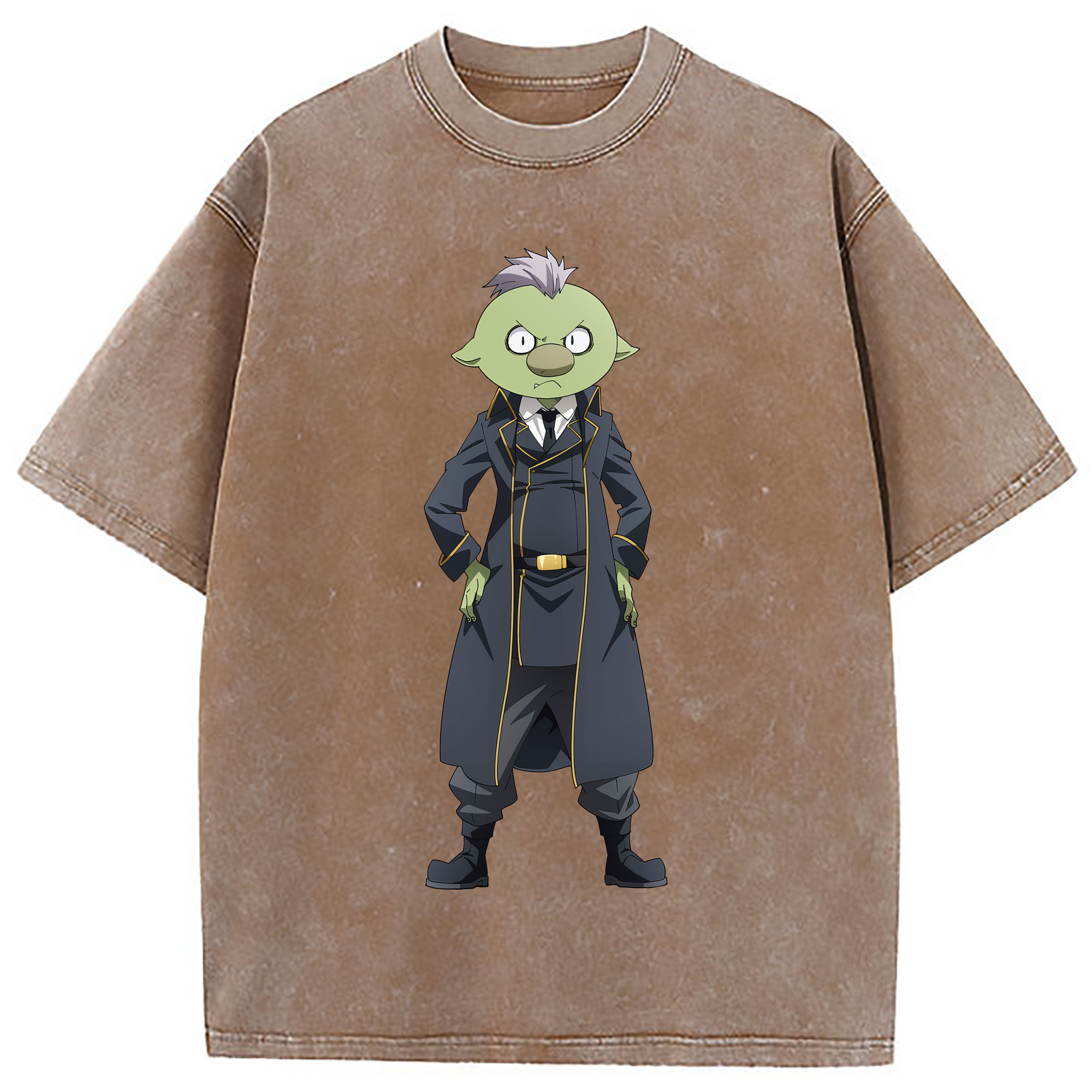 （画像用） 転スラ Regarding Reincarnated to Slime 綿100% ヴィンテージ風 半袖Tシャツ（フロントプリント）