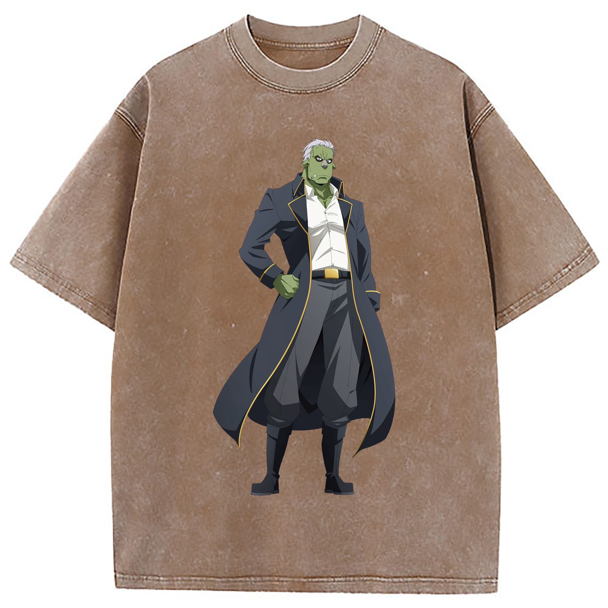 （画像用） 転スラ Regarding Reincarnated to Slime 綿100% ヴィンテージ風 半袖Tシャツ（フロントプリント）