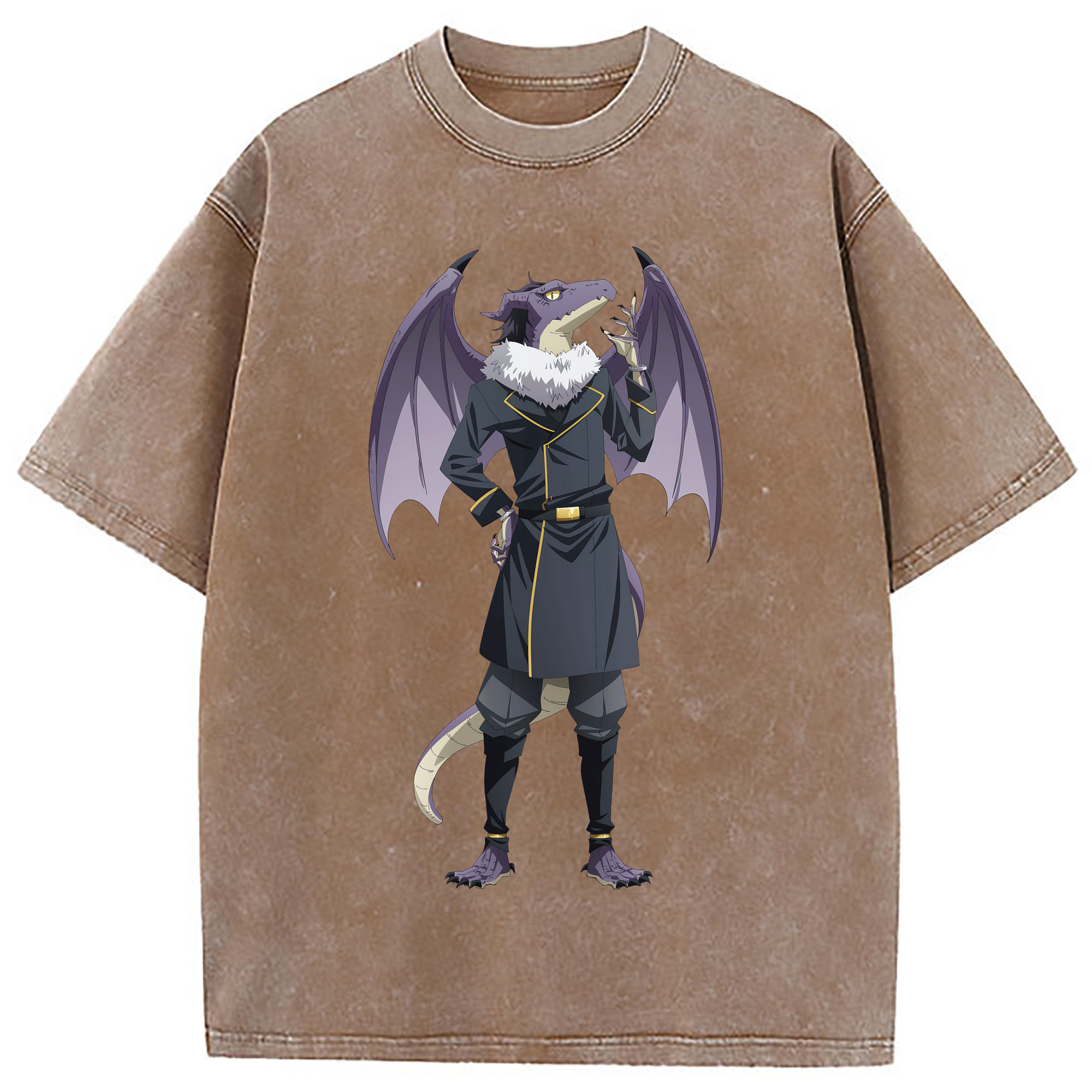 （画像用） 転スラ Regarding Reincarnated to Slime 綿100% ヴィンテージ風 半袖Tシャツ（フロントプリント）
