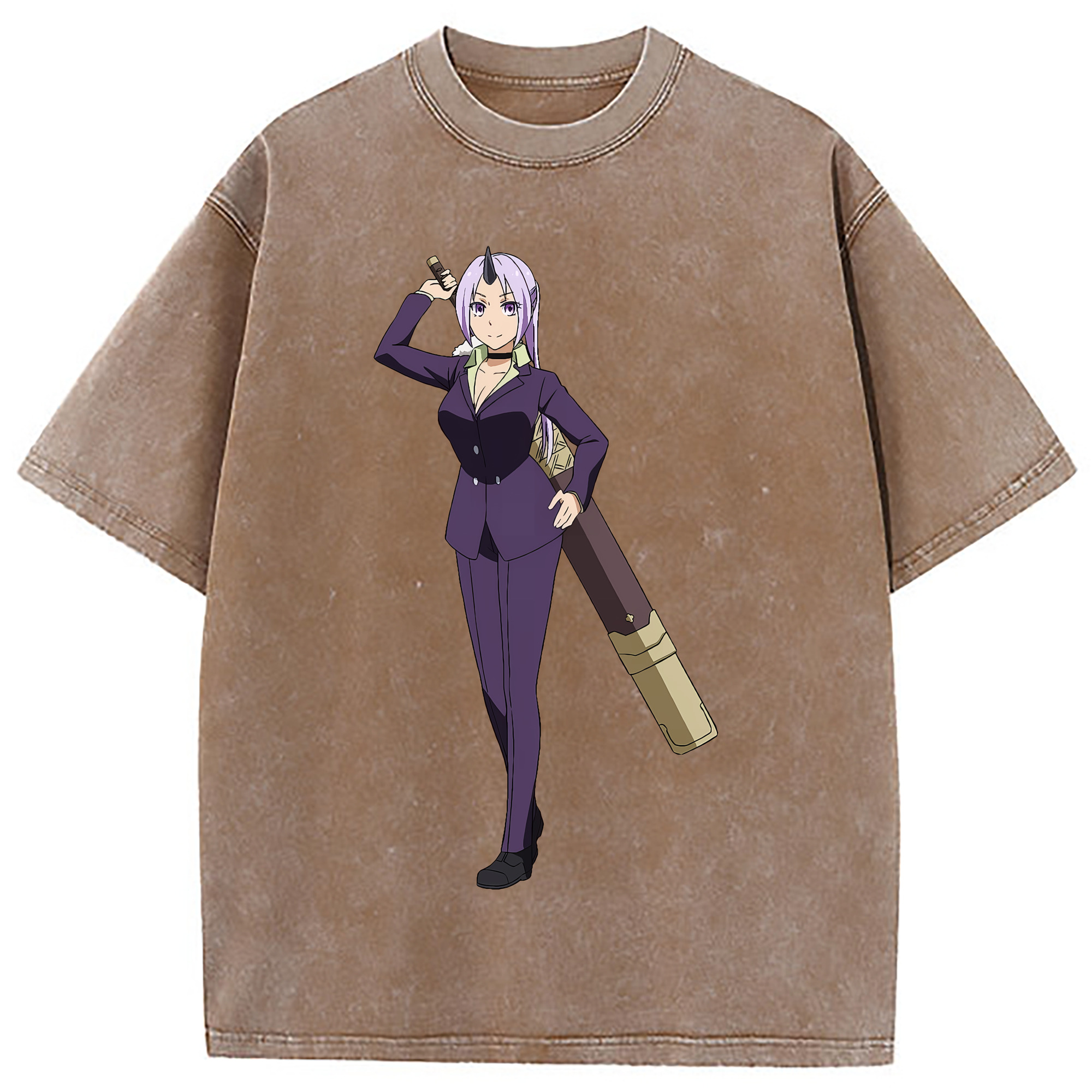 （画像用） 転スラ Regarding Reincarnated to Slime 綿100% ヴィンテージ風 半袖Tシャツ（フロントプリント）