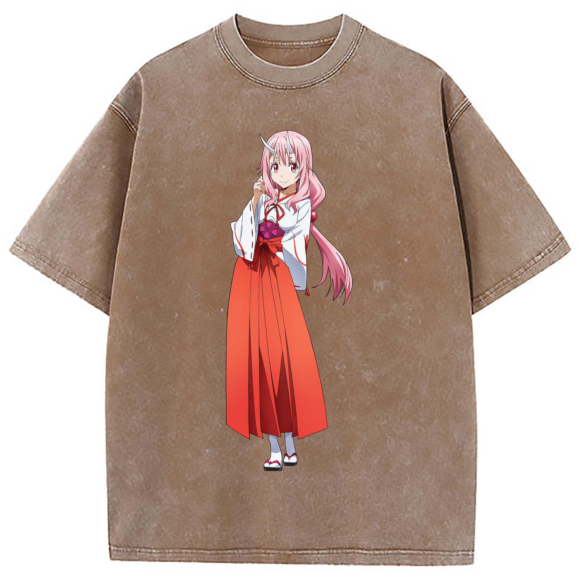 （画像用） 転スラ Regarding Reincarnated to Slime 綿100% ヴィンテージ風 半袖Tシャツ（フロントプリント）