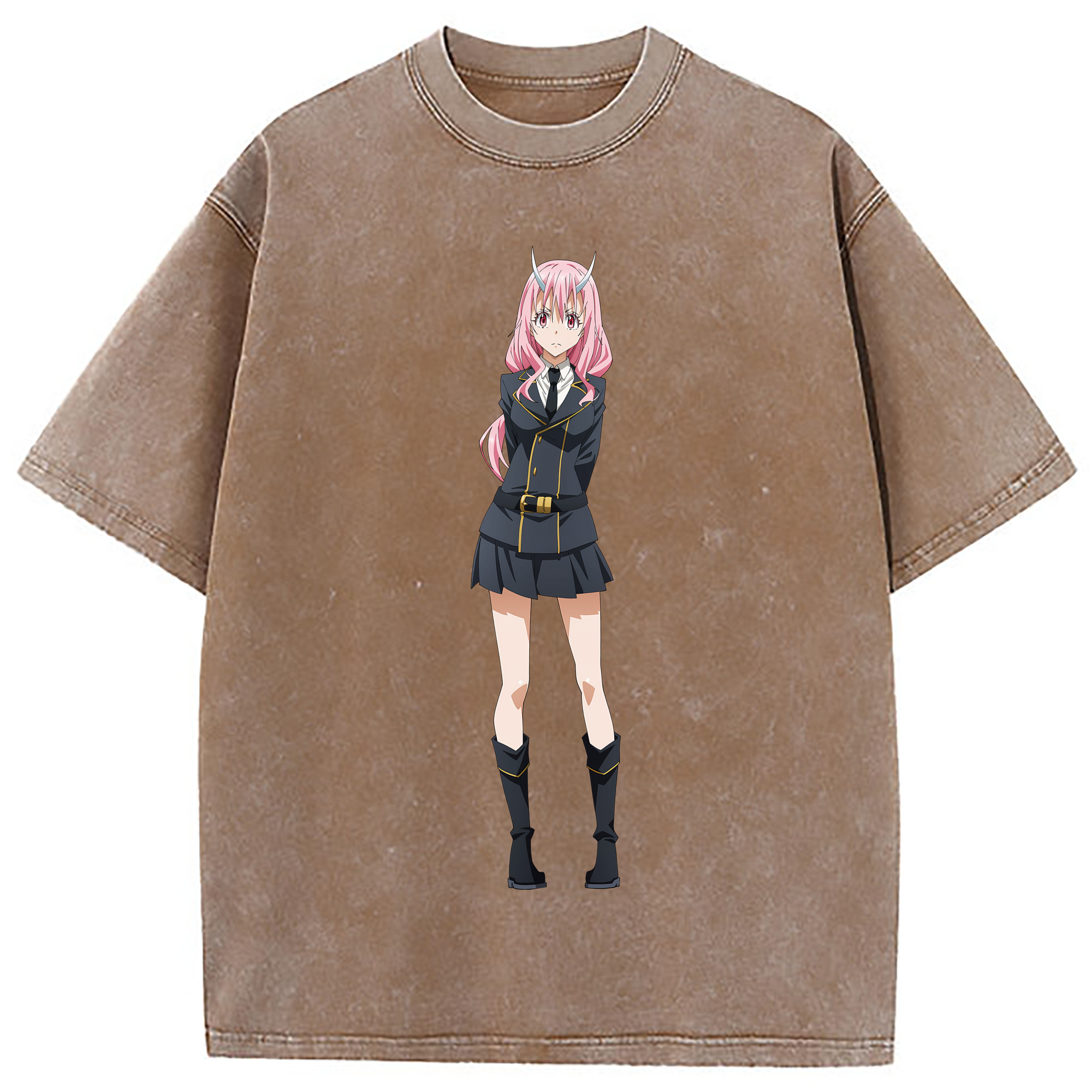 （画像用） 転スラ Regarding Reincarnated to Slime 綿100% ヴィンテージ風 半袖Tシャツ（フロントプリント）