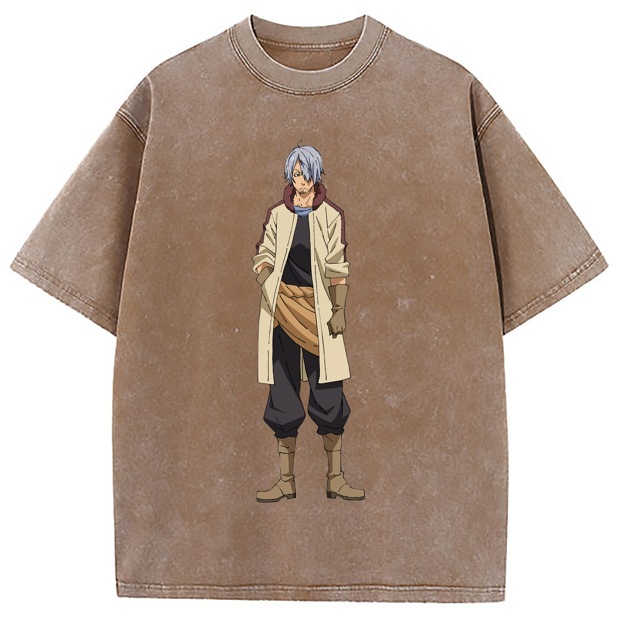 （画像用） 転スラ Regarding Reincarnated to Slime 綿100% ヴィンテージ風 半袖Tシャツ（フロントプリント）
