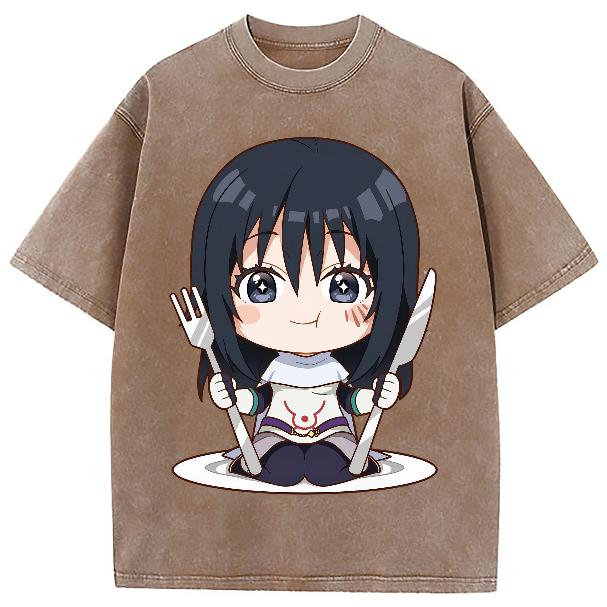 （画像用） 転スラ Regarding Reincarnated to Slime 綿100% ヴィンテージ風 半袖Tシャツ（フロントプリント）