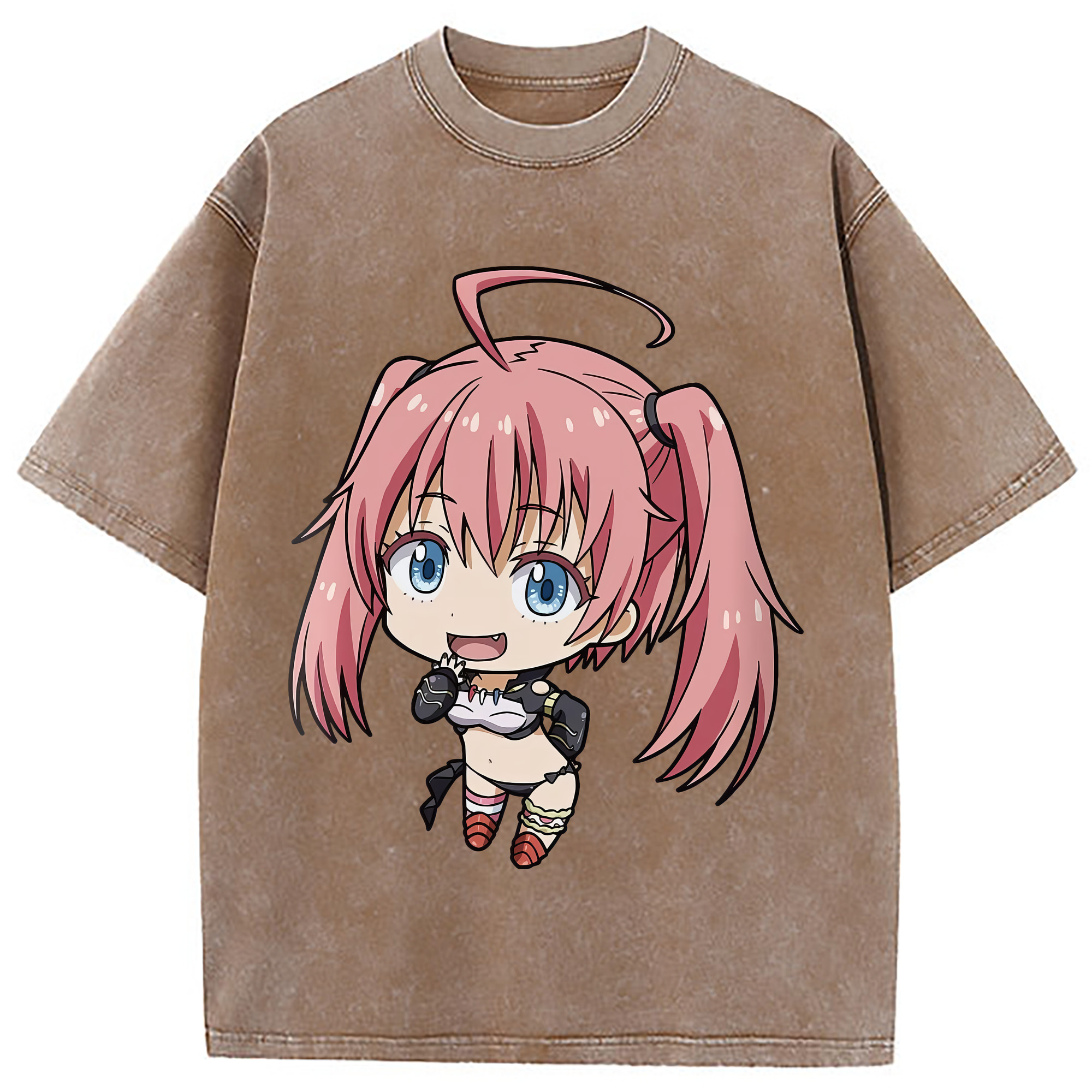 （画像用） 転スラ Regarding Reincarnated to Slime 綿100% ヴィンテージ風 半袖Tシャツ（フロントプリント）