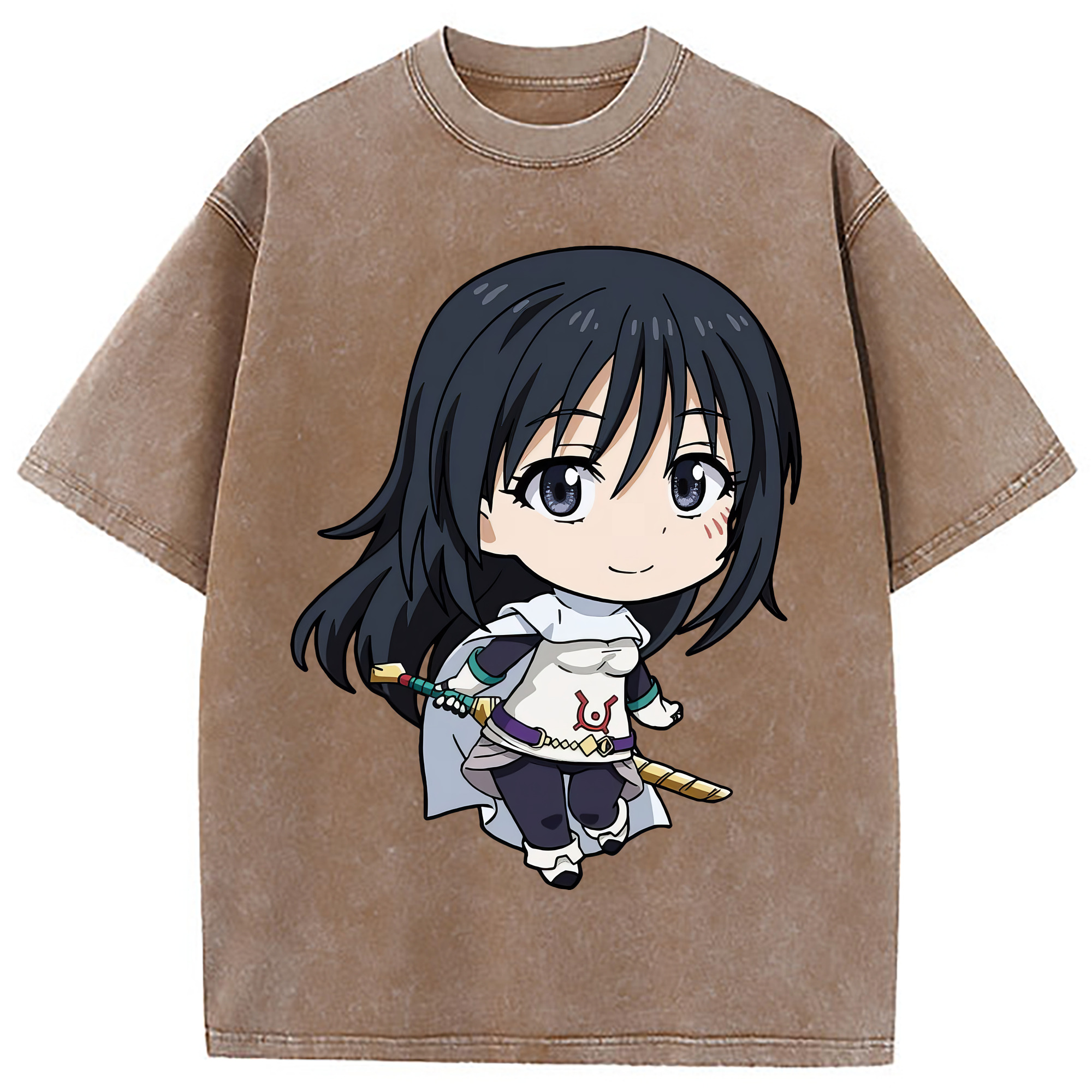 （画像用） 転スラ Regarding Reincarnated to Slime 綿100% ヴィンテージ風 半袖Tシャツ（フロントプリント）