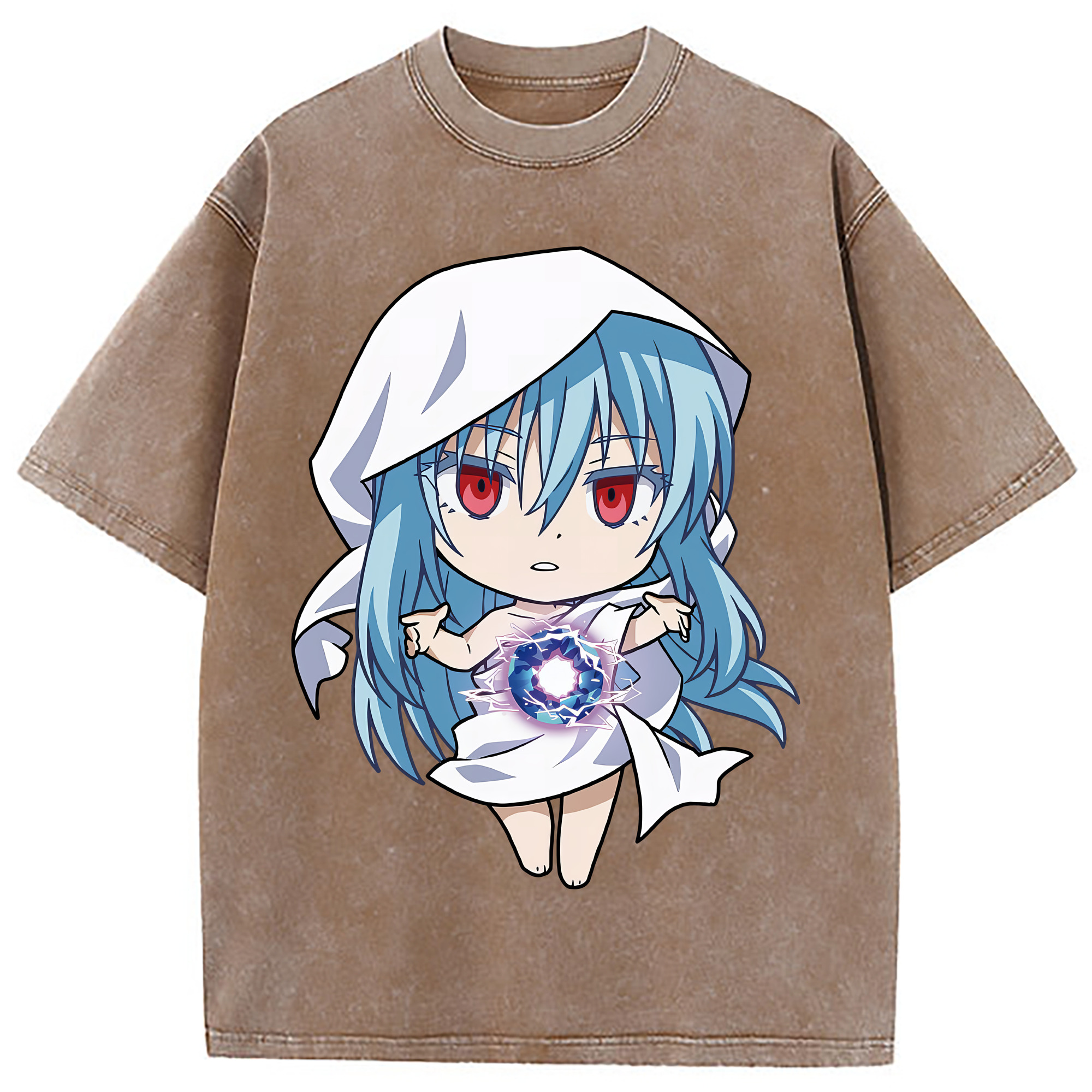 （画像用） 転スラ Regarding Reincarnated to Slime 綿100% ヴィンテージ風 半袖Tシャツ（フロントプリント）