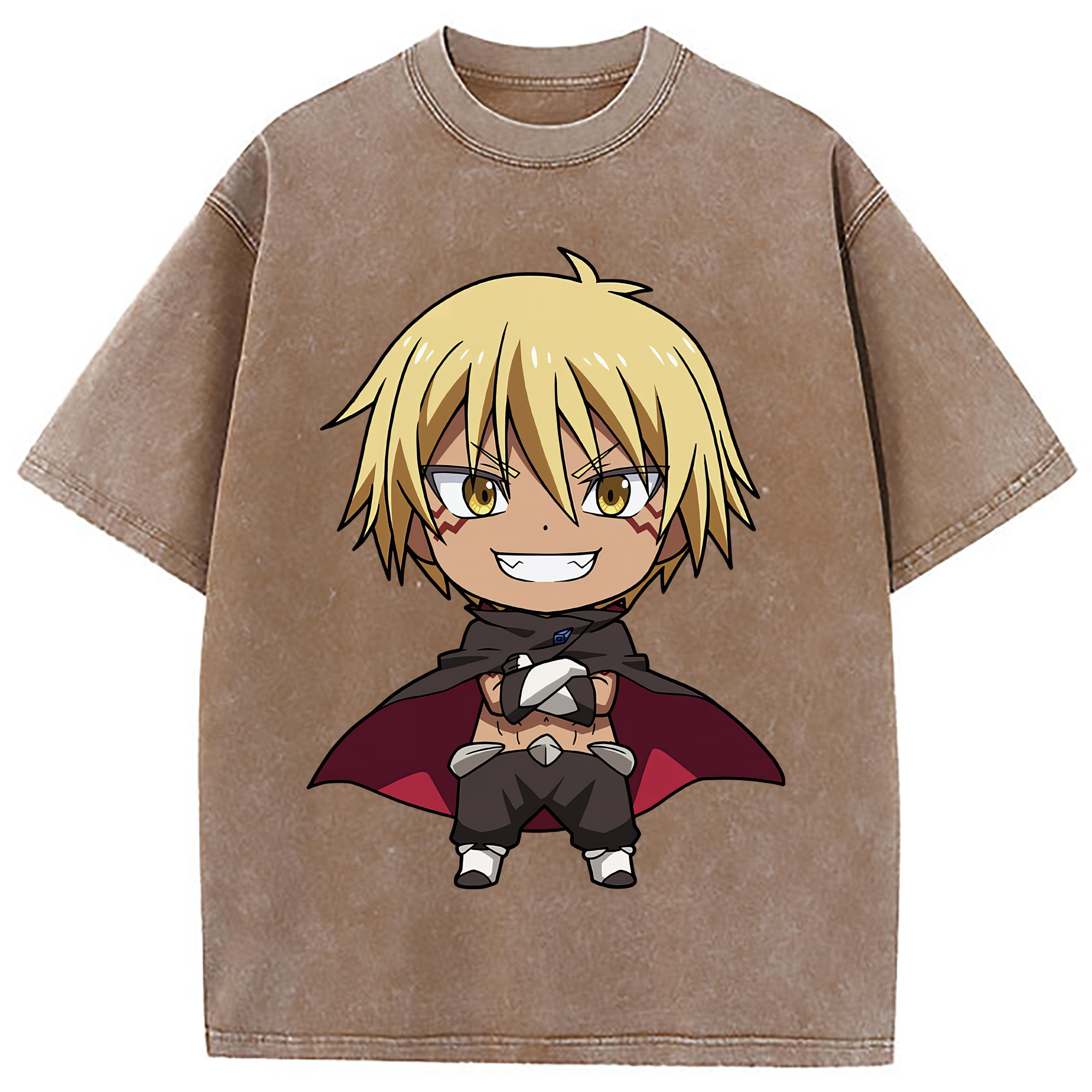 （画像用） 転スラ Regarding Reincarnated to Slime 綿100% ヴィンテージ風 半袖Tシャツ（フロントプリント）
