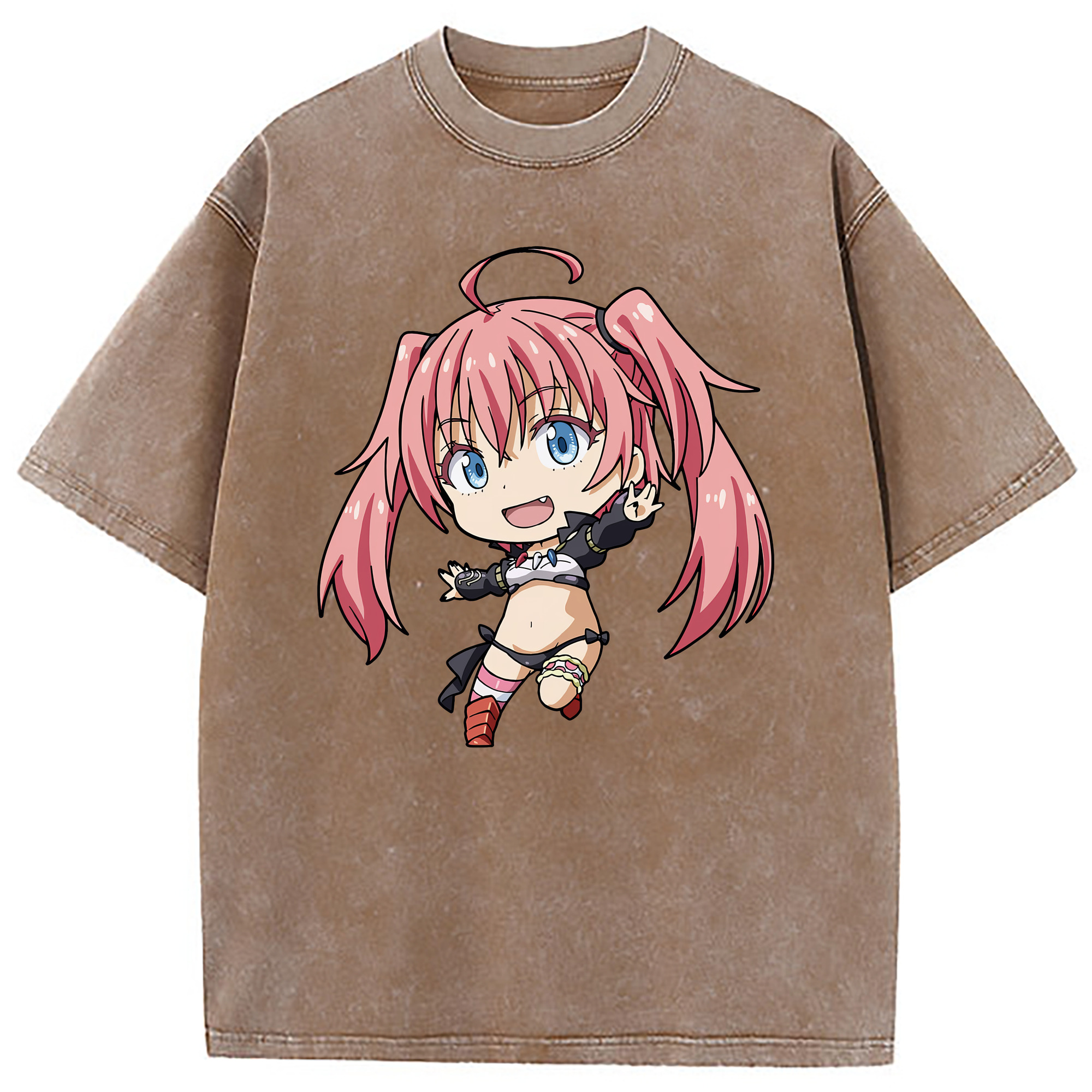 （画像用） 転スラ Regarding Reincarnated to Slime 綿100% ヴィンテージ風 半袖Tシャツ（フロントプリント）