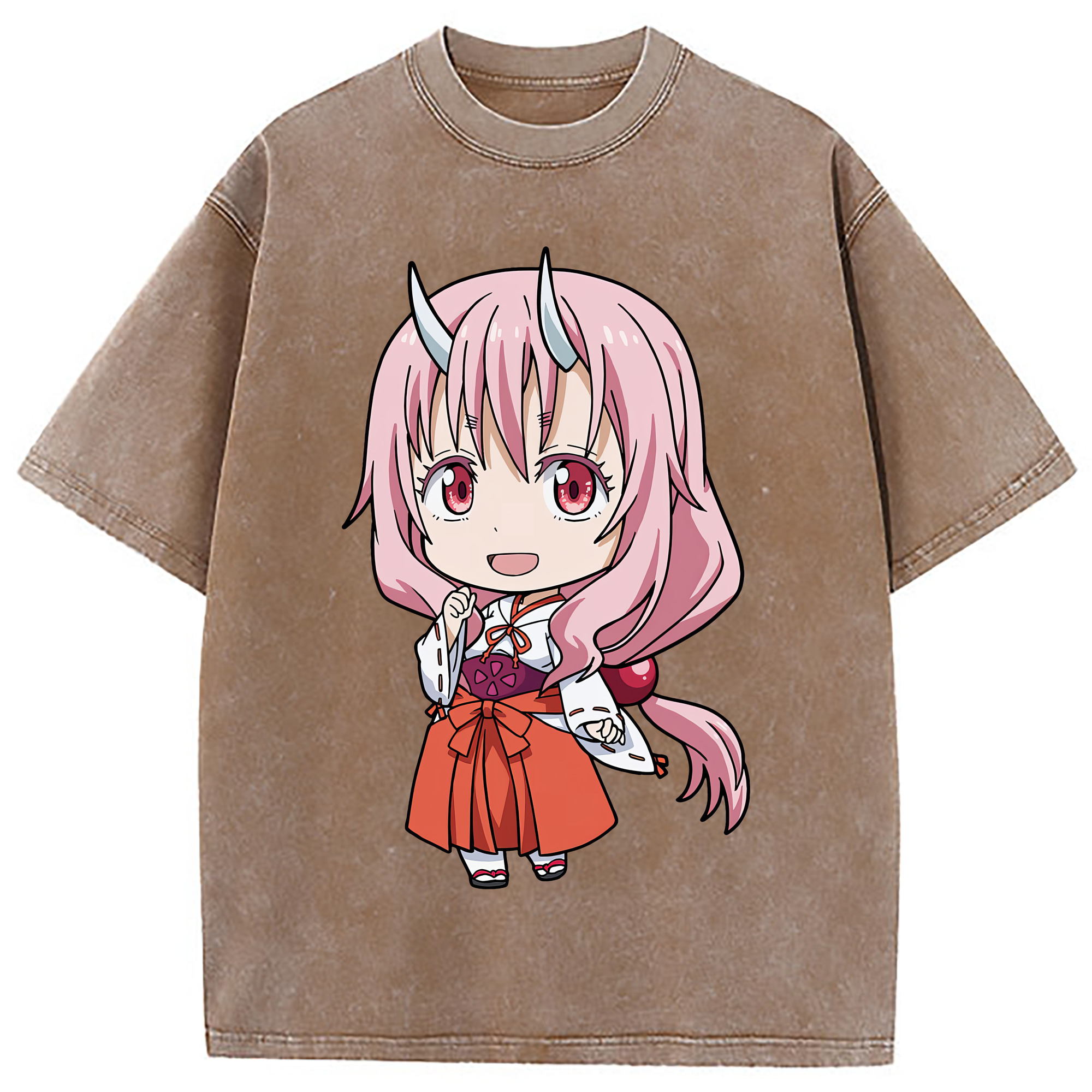 （画像用） 転スラ Regarding Reincarnated to Slime 綿100% ヴィンテージ風 半袖Tシャツ（フロントプリント）