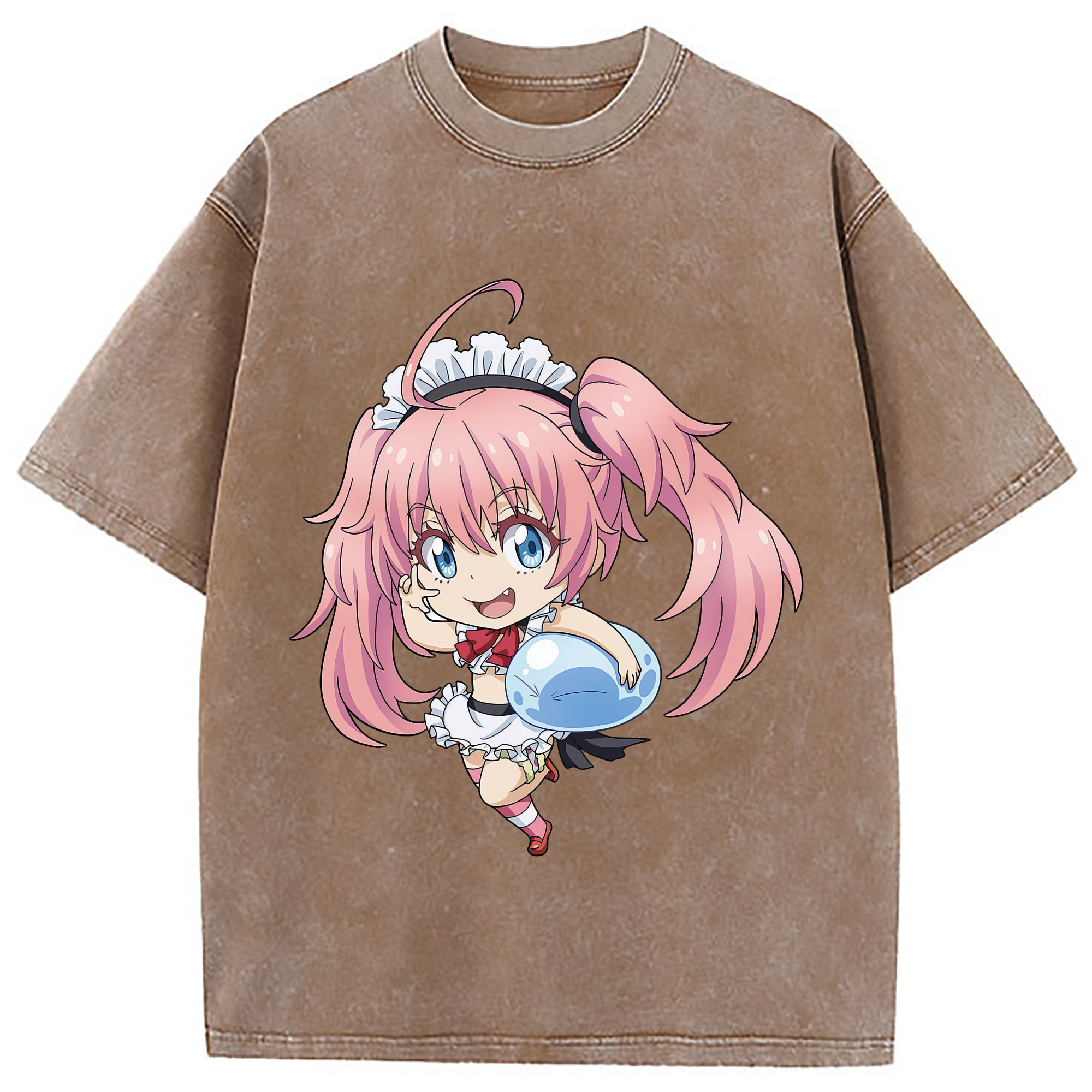 （画像用） 転スラ Regarding Reincarnated to Slime 綿100% ヴィンテージ風 半袖Tシャツ（フロントプリント）