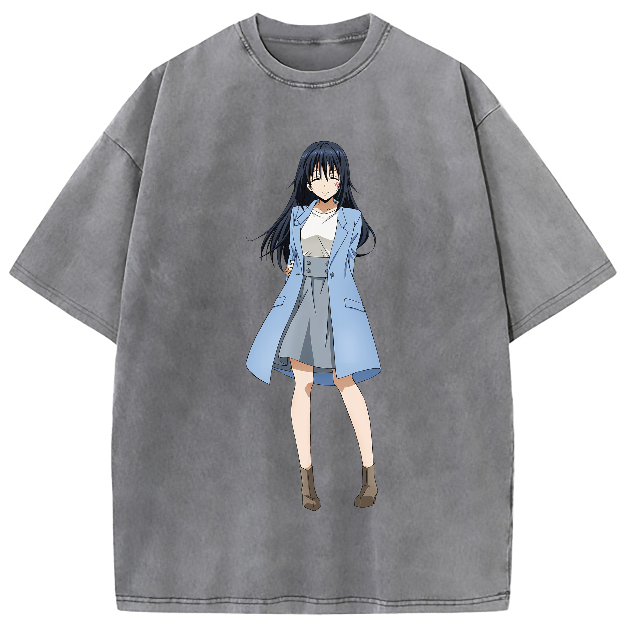 （画像用） 転スラ Regarding Reincarnated to Slime 綿100% ヴィンテージ風 半袖Tシャツ（フロントプリント）