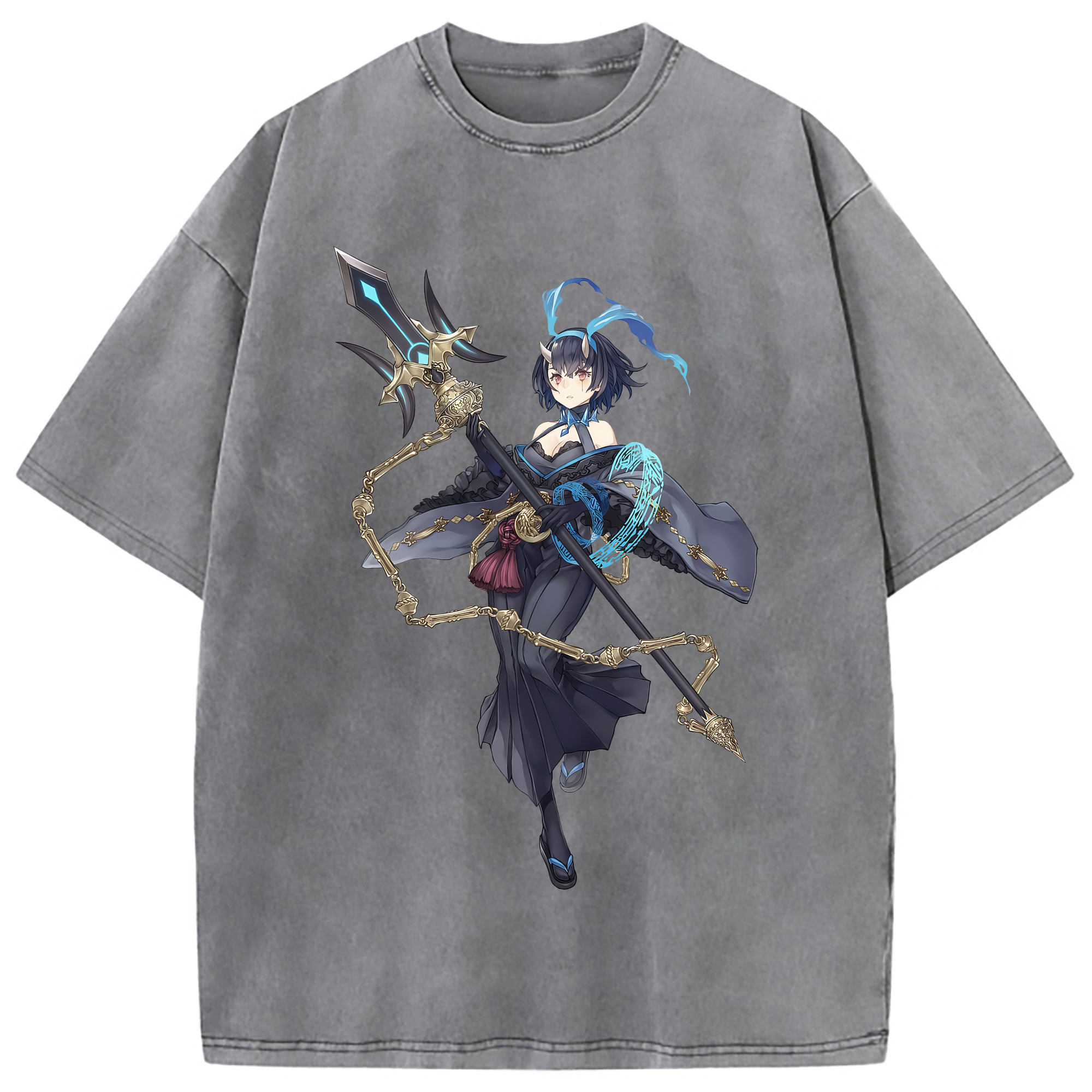 （画像用） 転スラ Regarding Reincarnated to Slime 綿100% ヴィンテージ風 半袖Tシャツ（フロントプリント）