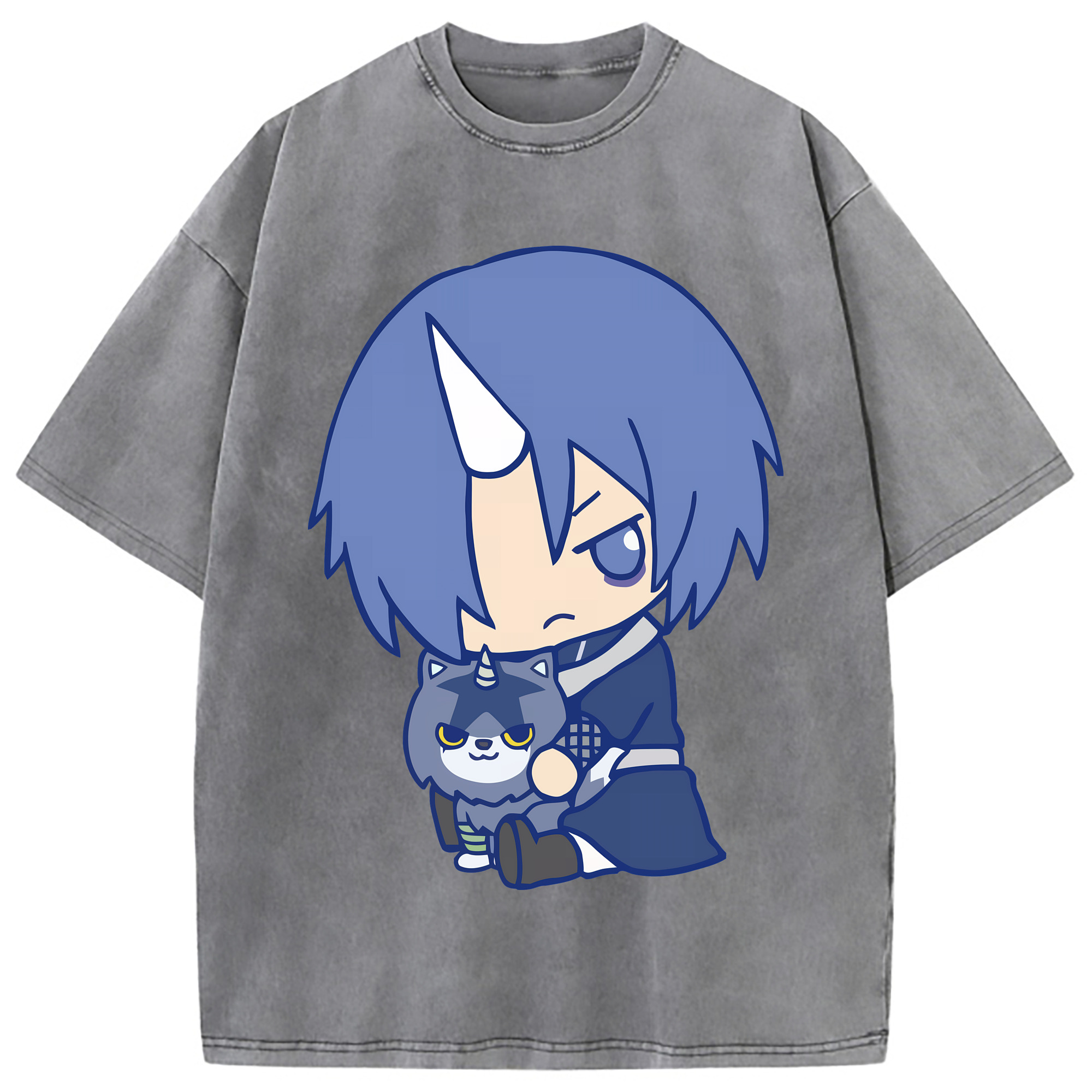 （画像用） 転スラ Regarding Reincarnated to Slime 綿100% ヴィンテージ風 半袖Tシャツ（フロントプリント）