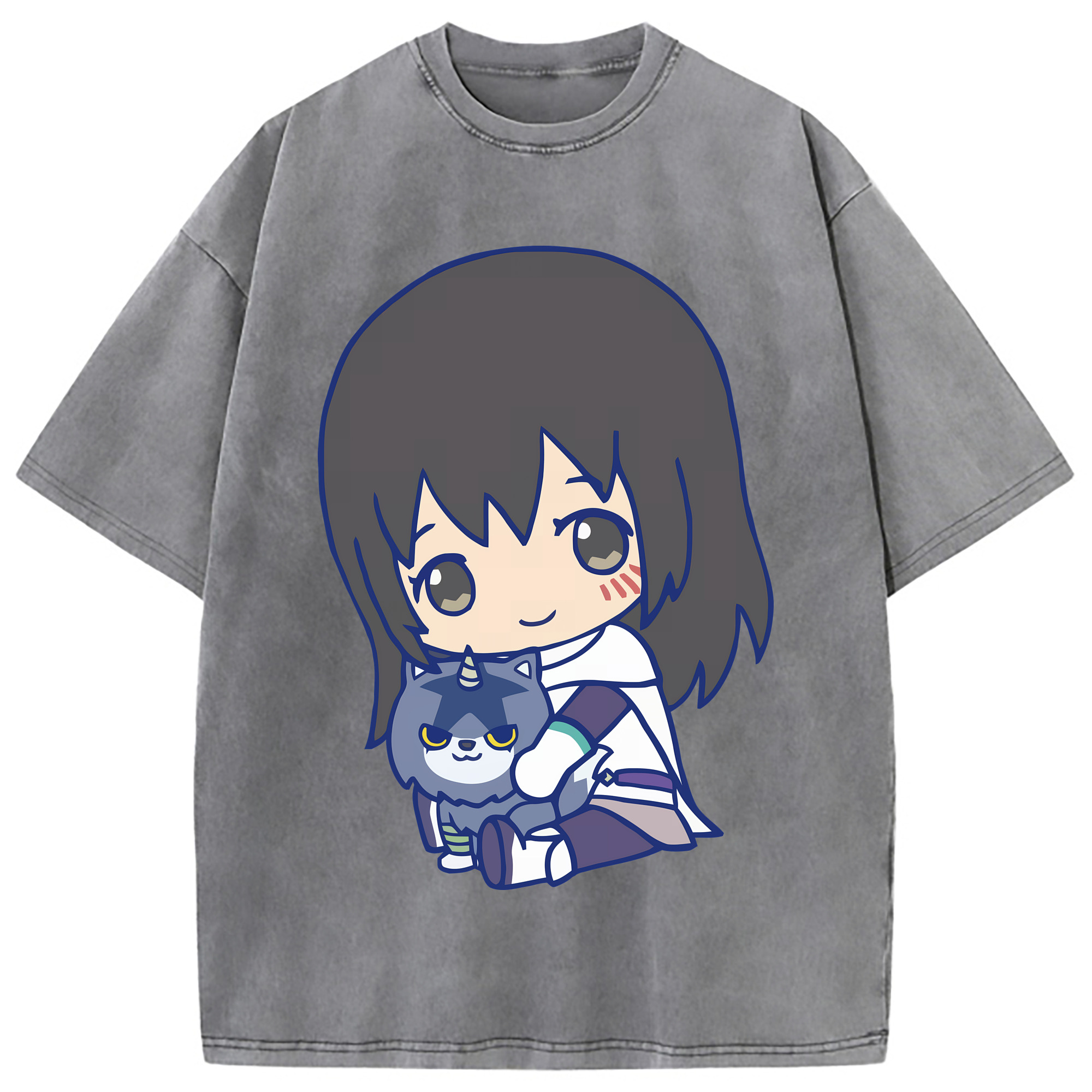 （画像用） 転スラ Regarding Reincarnated to Slime 綿100% ヴィンテージ風 半袖Tシャツ（フロントプリント）