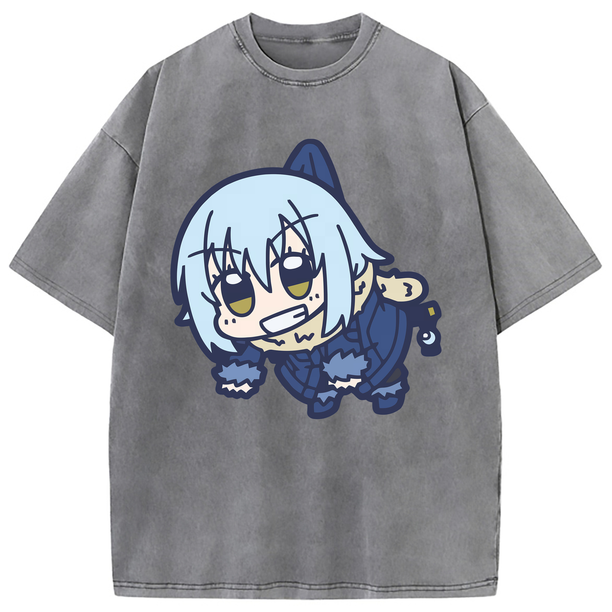 （画像用） 転スラ Regarding Reincarnated to Slime 綿100% ヴィンテージ風 半袖Tシャツ（フロントプリント）