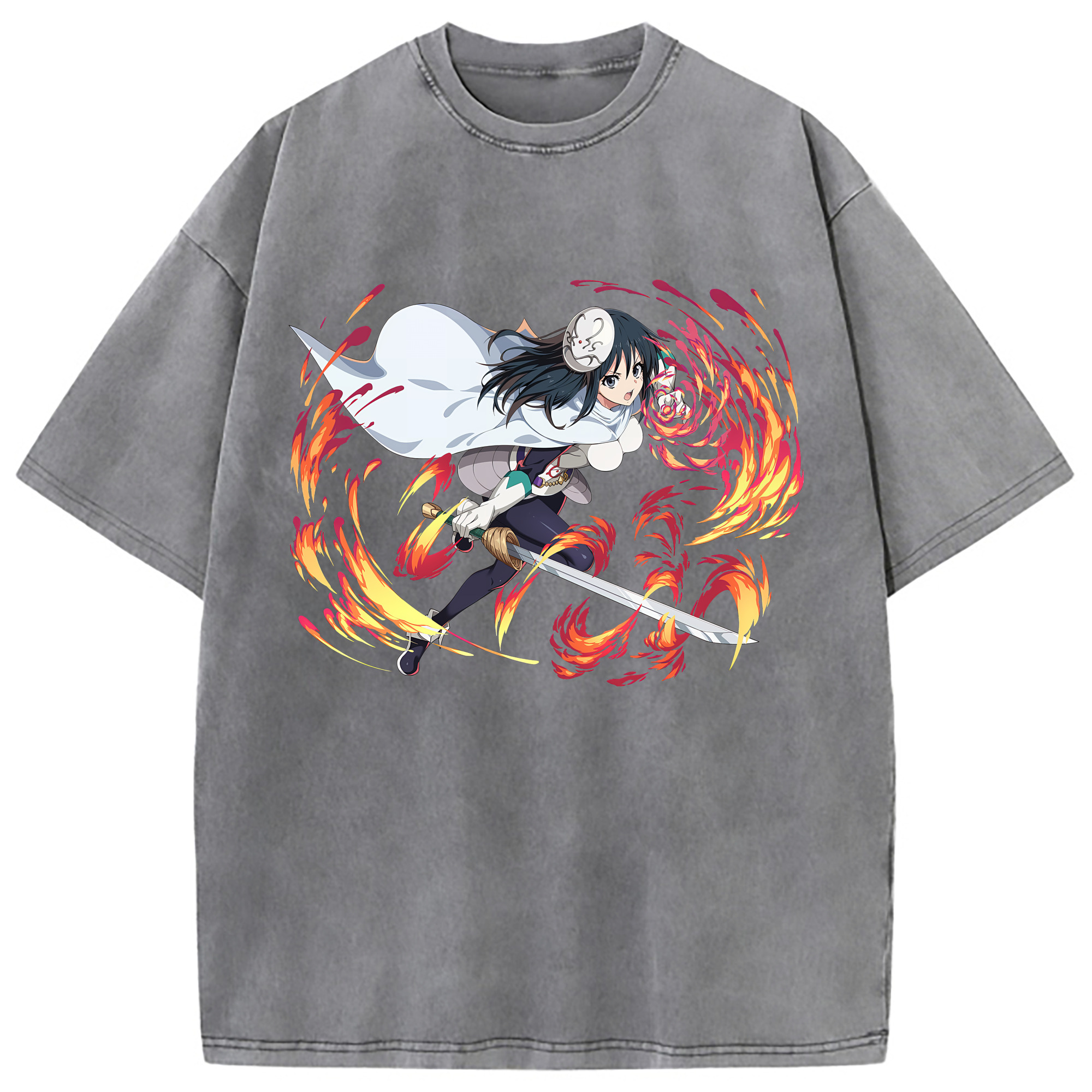 （画像用） 転スラ Regarding Reincarnated to Slime 綿100% ヴィンテージ風 半袖Tシャツ（フロントプリント）