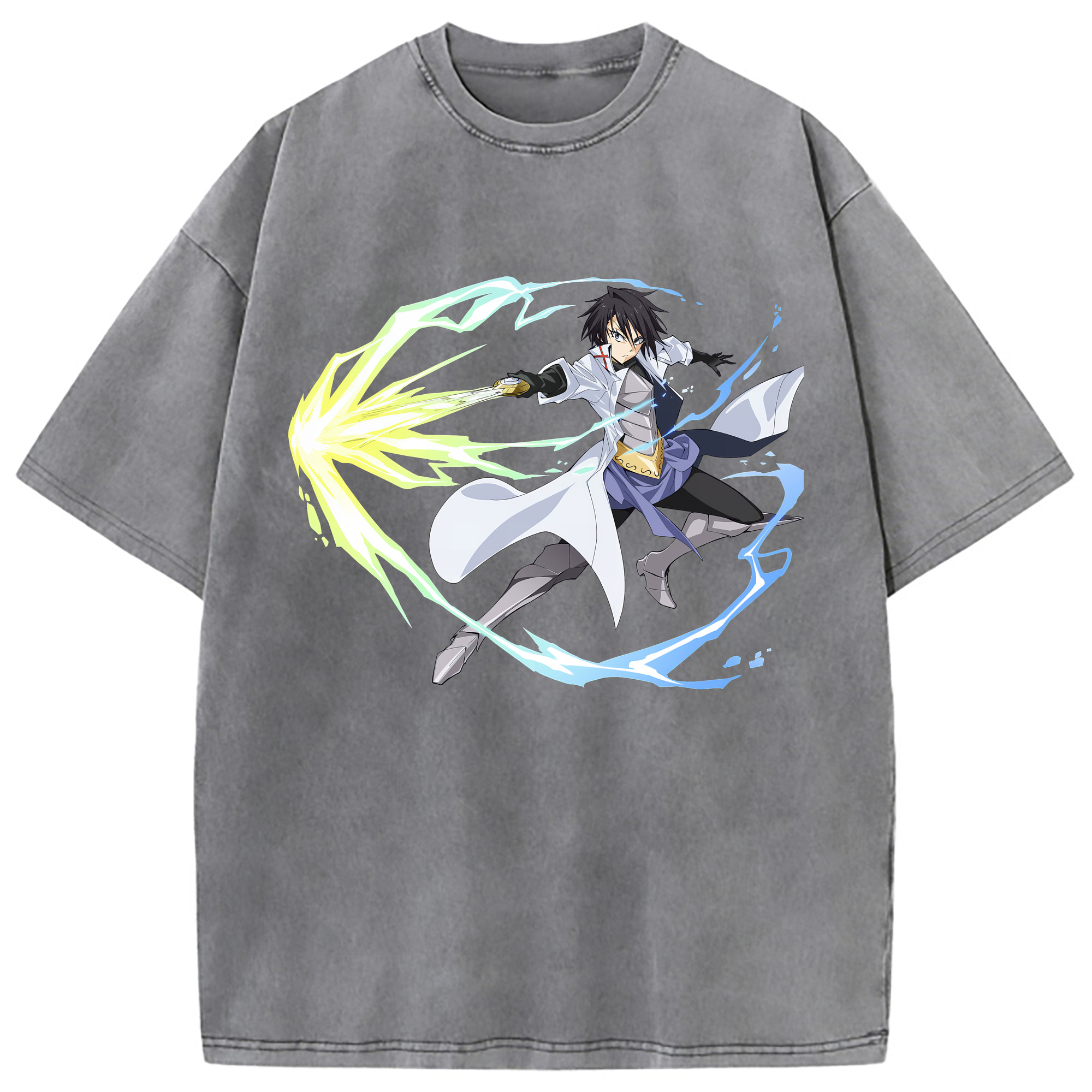 （画像用） 転スラ Regarding Reincarnated to Slime 綿100% ヴィンテージ風 半袖Tシャツ（フロントプリント）