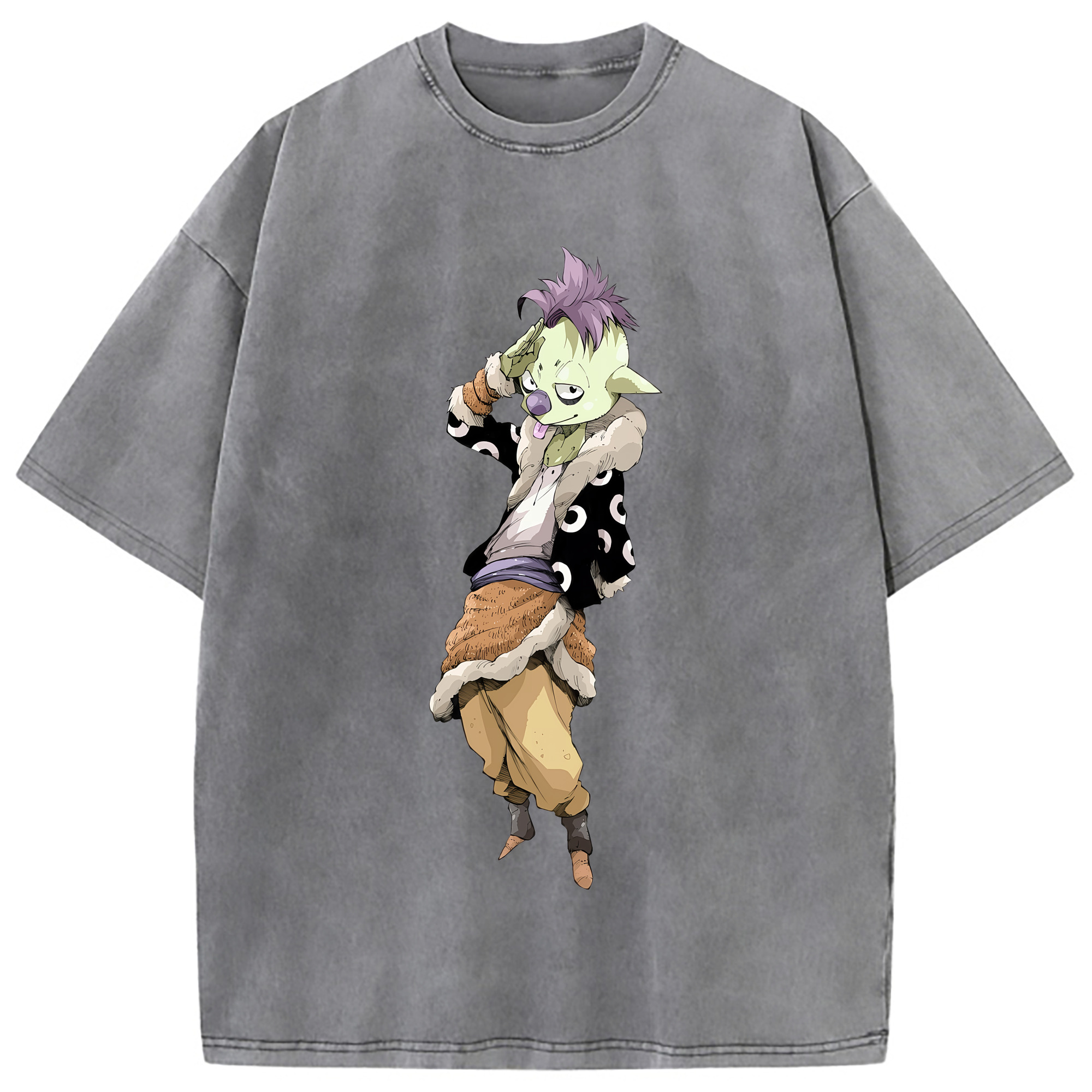 （画像用） 転スラ Regarding Reincarnated to Slime 綿100% ヴィンテージ風 半袖Tシャツ（フロントプリント）