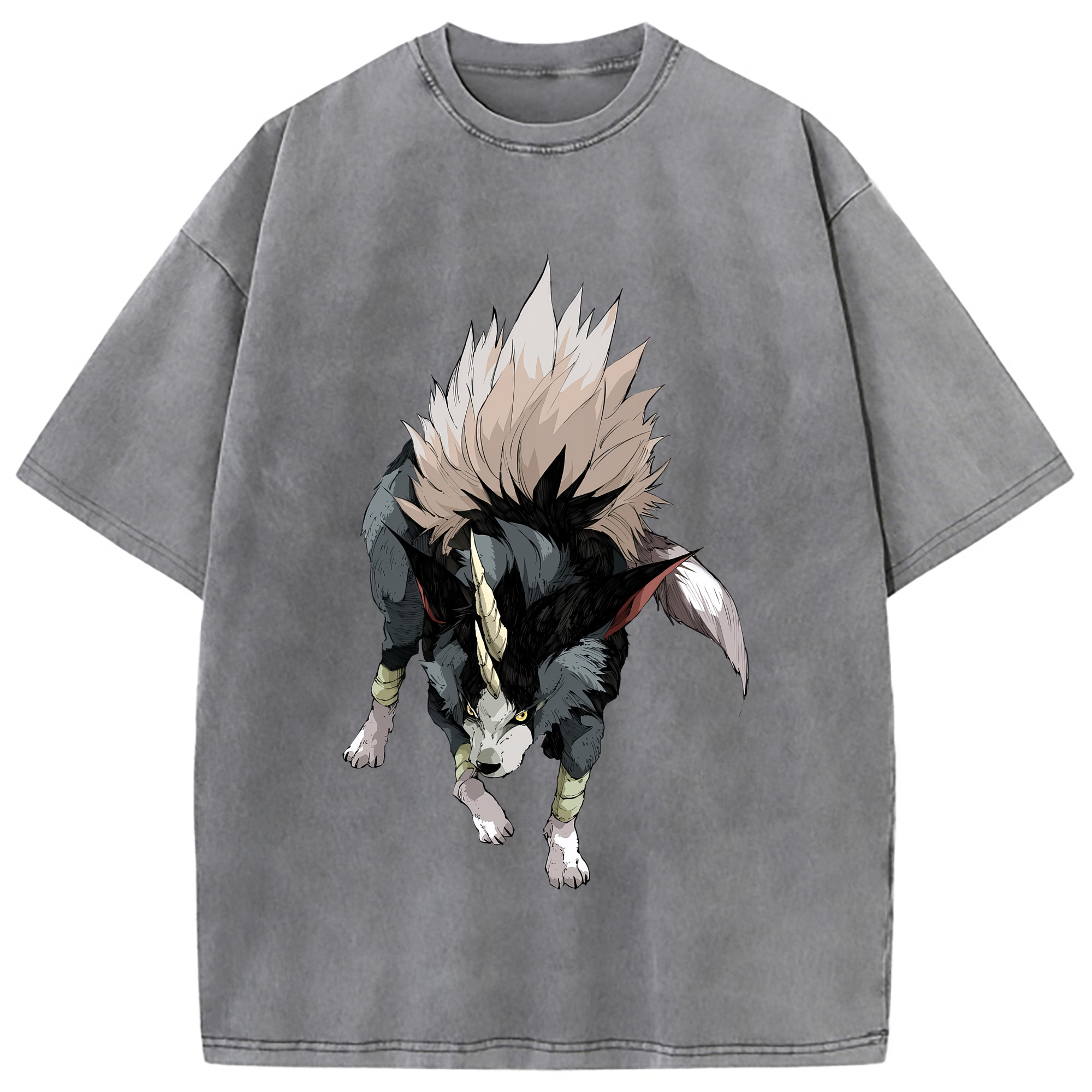 （画像用） 転スラ Regarding Reincarnated to Slime 綿100% ヴィンテージ風 半袖Tシャツ（フロントプリント）