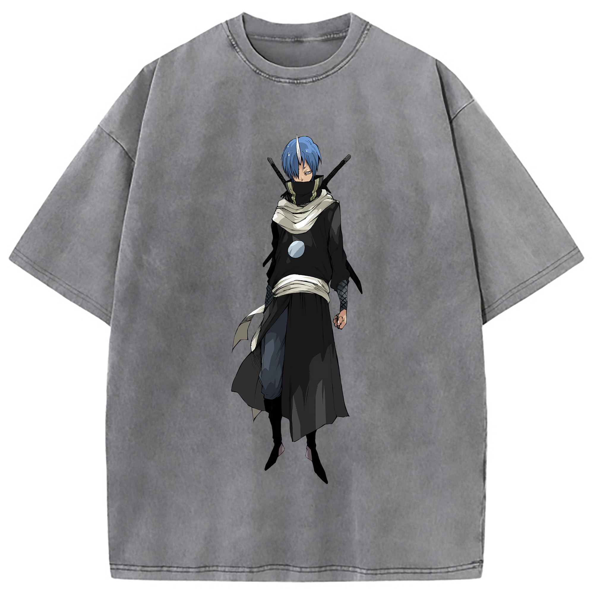 （画像用） 転スラ Regarding Reincarnated to Slime 綿100% ヴィンテージ風 半袖Tシャツ（フロントプリント）