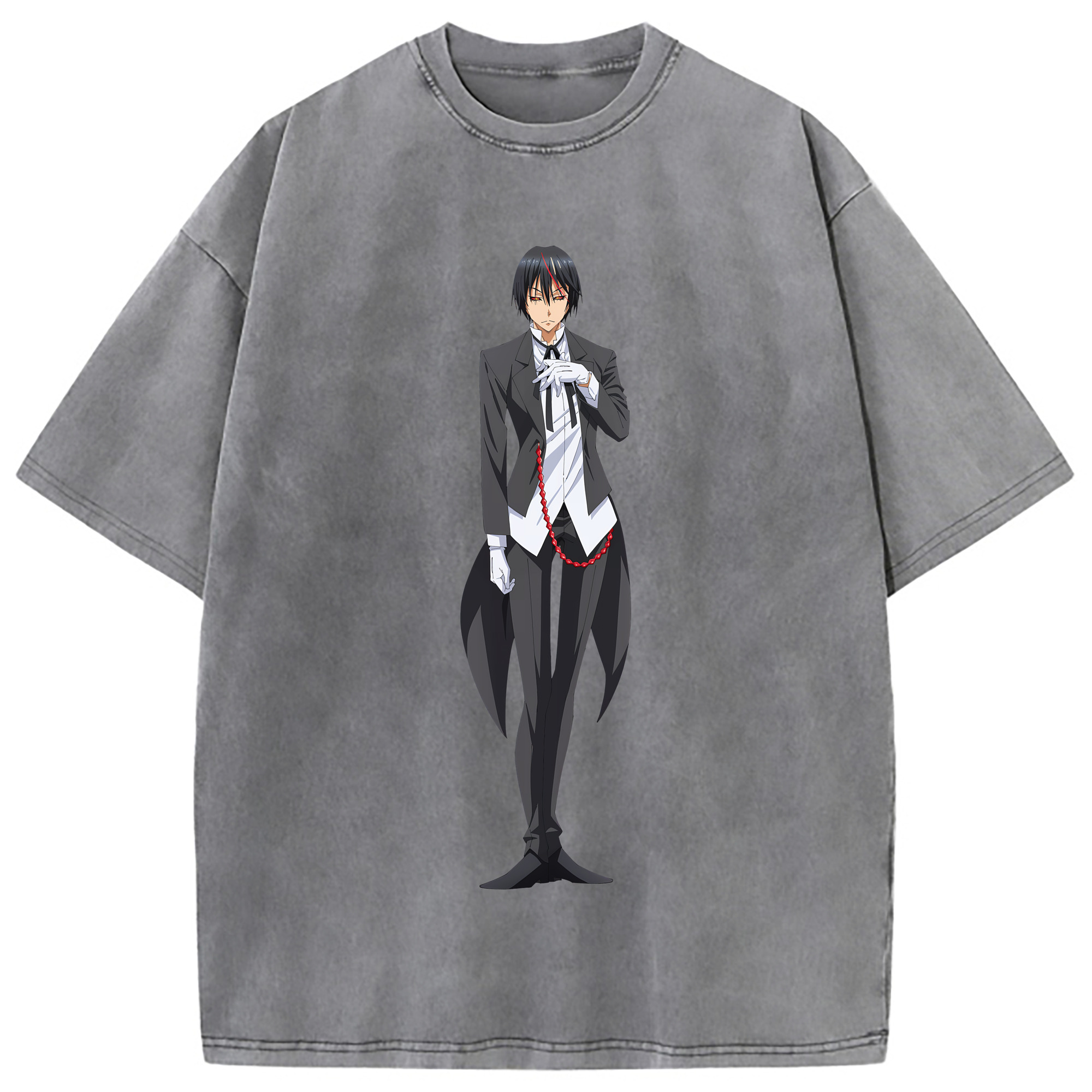 （画像用） 転スラ Regarding Reincarnated to Slime 綿100% ヴィンテージ風 半袖Tシャツ（フロントプリント）