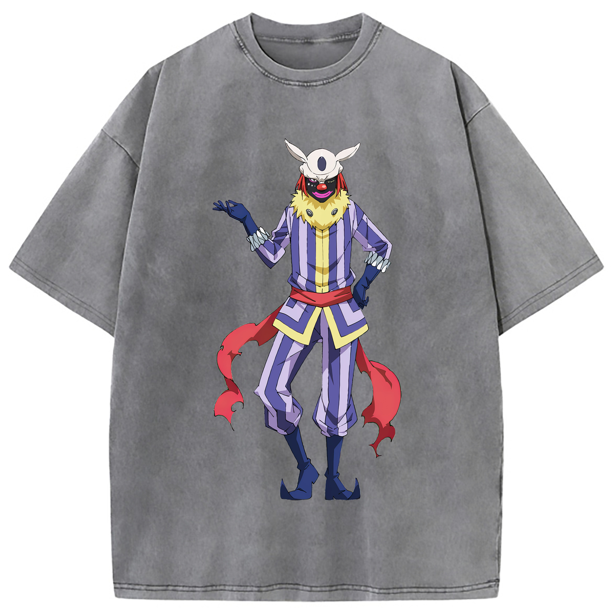 （画像用） 転スラ Regarding Reincarnated to Slime 綿100% ヴィンテージ風 半袖Tシャツ（フロントプリント）