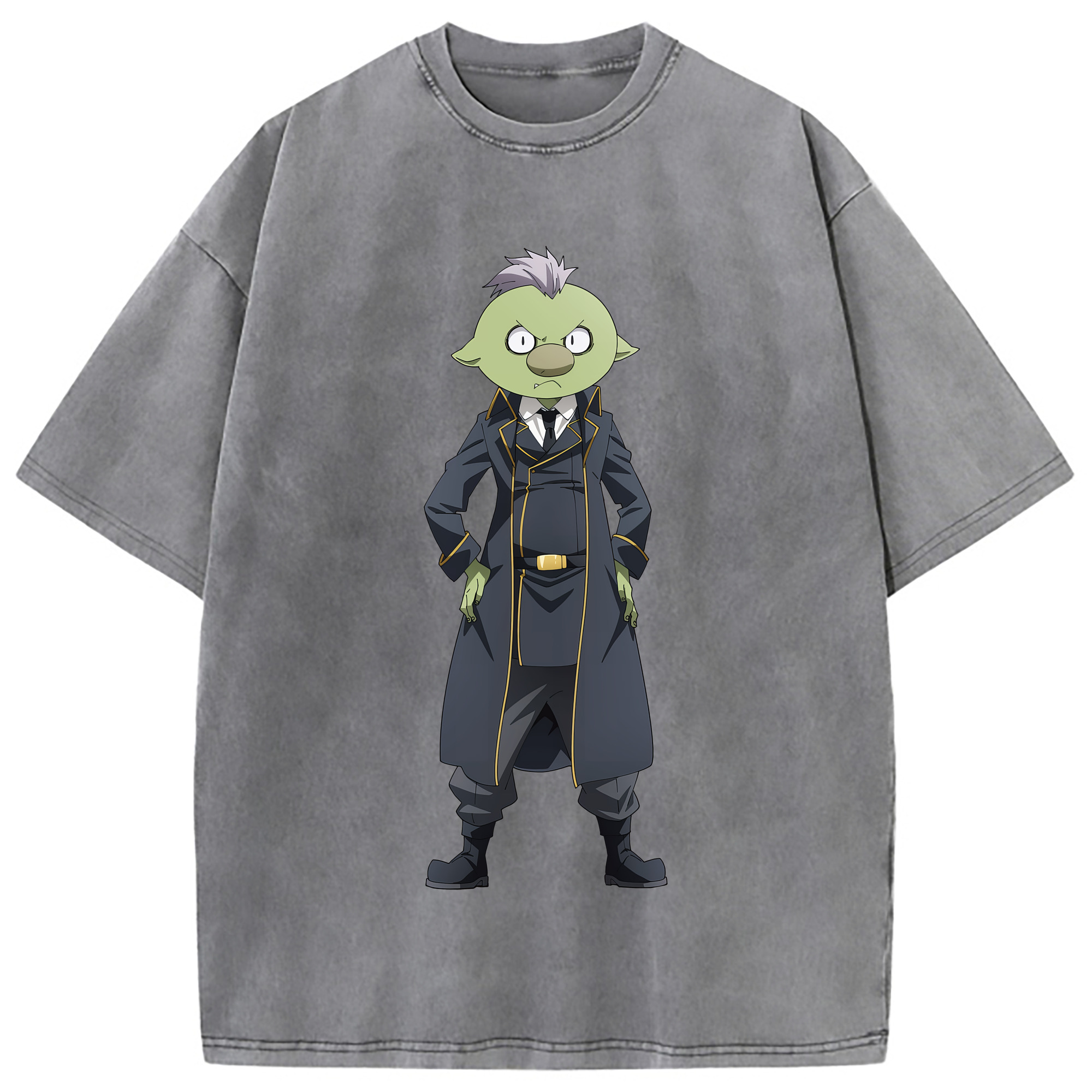 （画像用） 転スラ Regarding Reincarnated to Slime 綿100% ヴィンテージ風 半袖Tシャツ（フロントプリント）