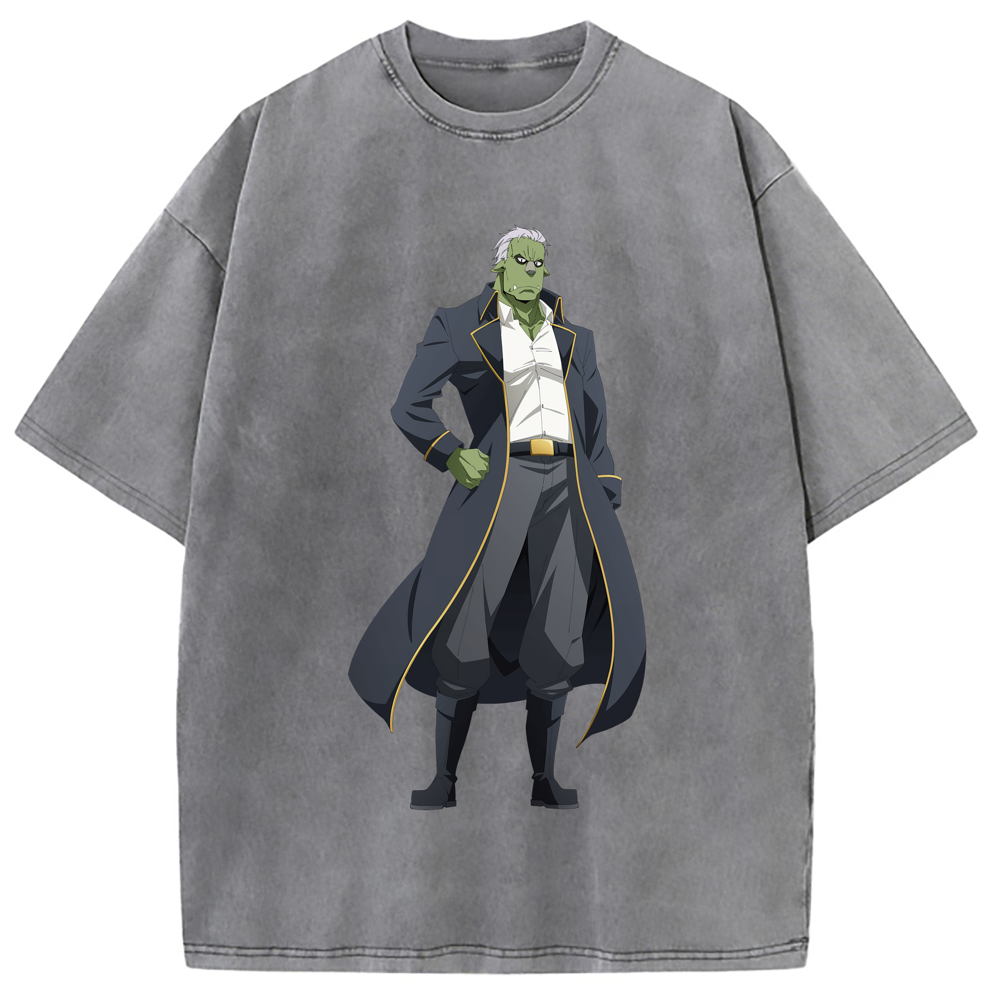 （画像用） 転スラ Regarding Reincarnated to Slime 綿100% ヴィンテージ風 半袖Tシャツ（フロントプリント）