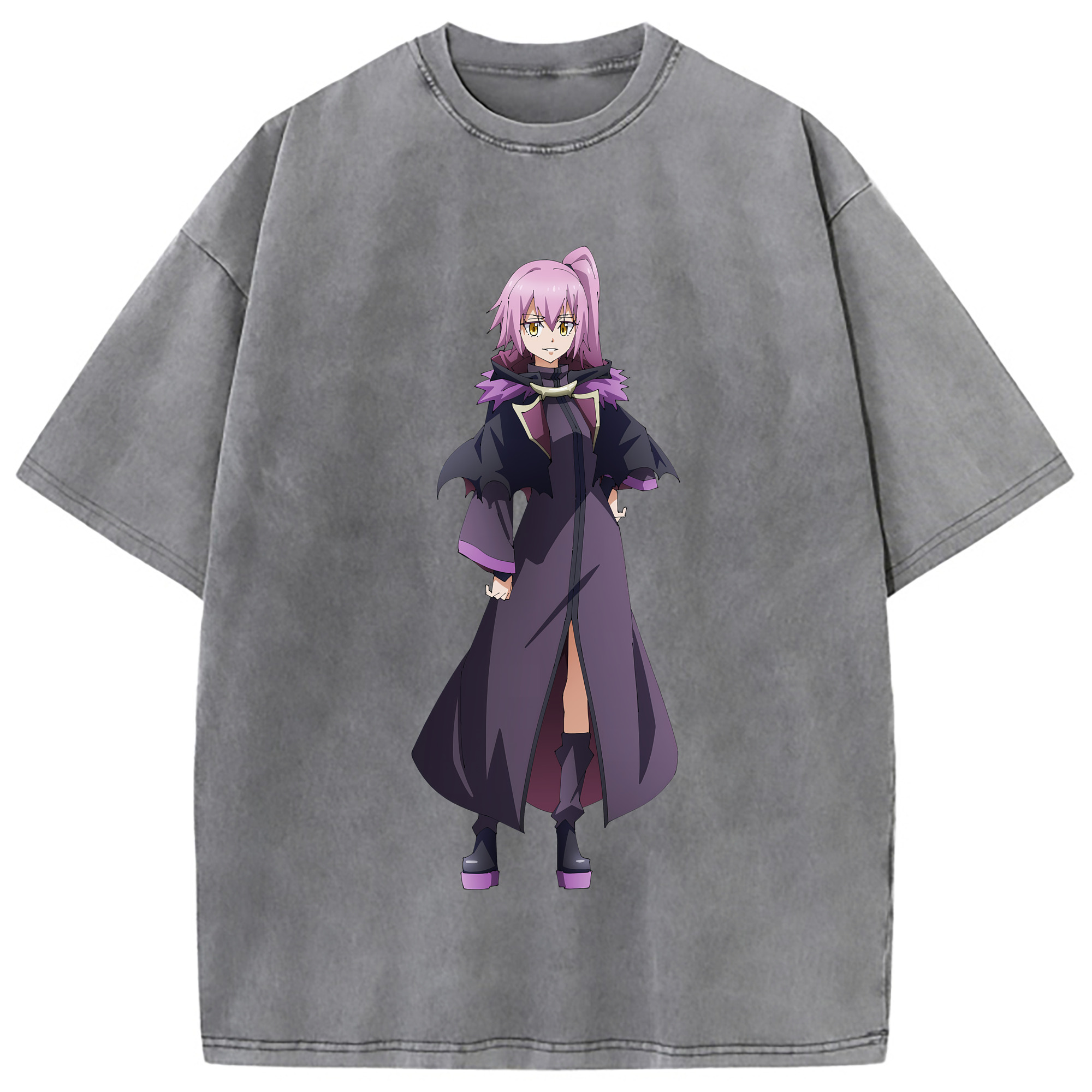 （画像用） 転スラ Regarding Reincarnated to Slime 綿100% ヴィンテージ風 半袖Tシャツ（フロントプリント）