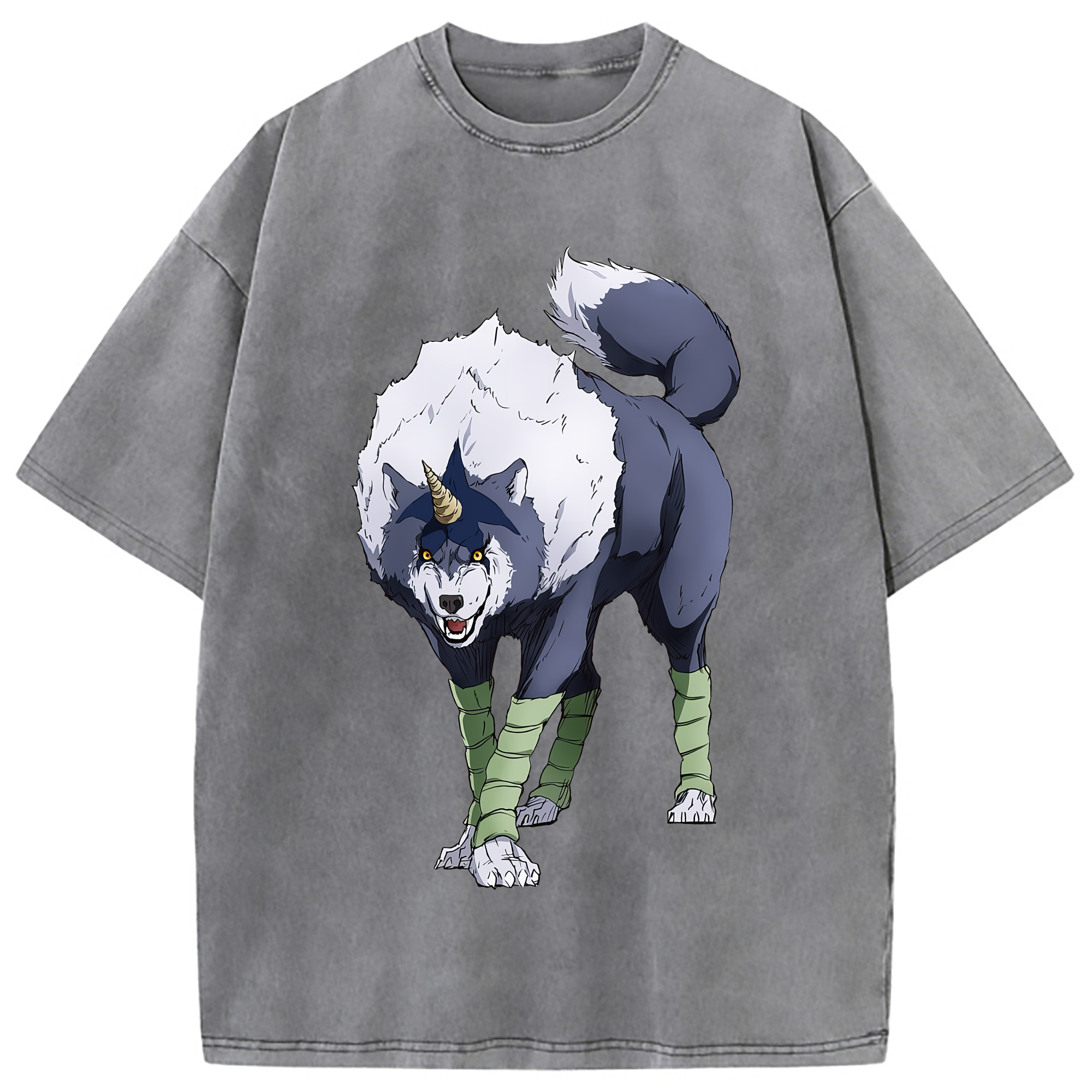 （画像用） 転スラ Regarding Reincarnated to Slime 綿100% ヴィンテージ風 半袖Tシャツ（フロントプリント）