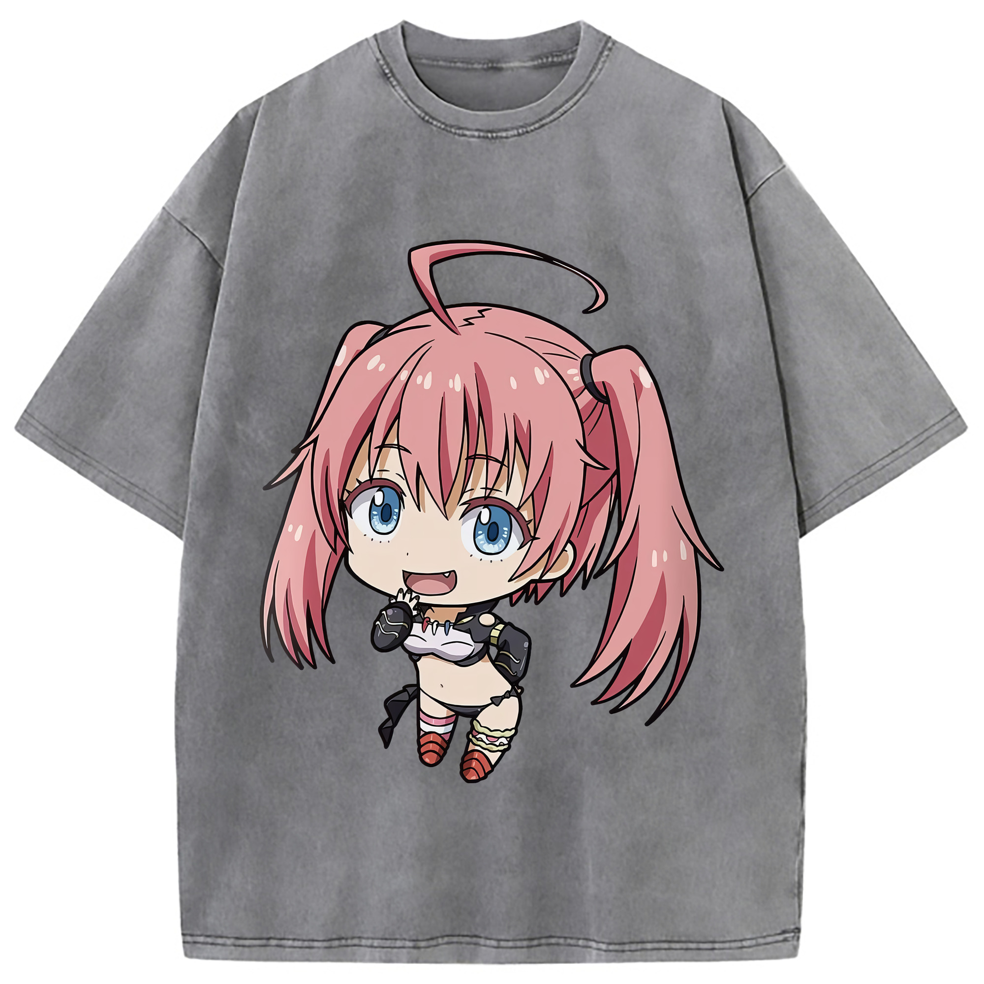 （画像用） 転スラ Regarding Reincarnated to Slime 綿100% ヴィンテージ風 半袖Tシャツ（フロントプリント）