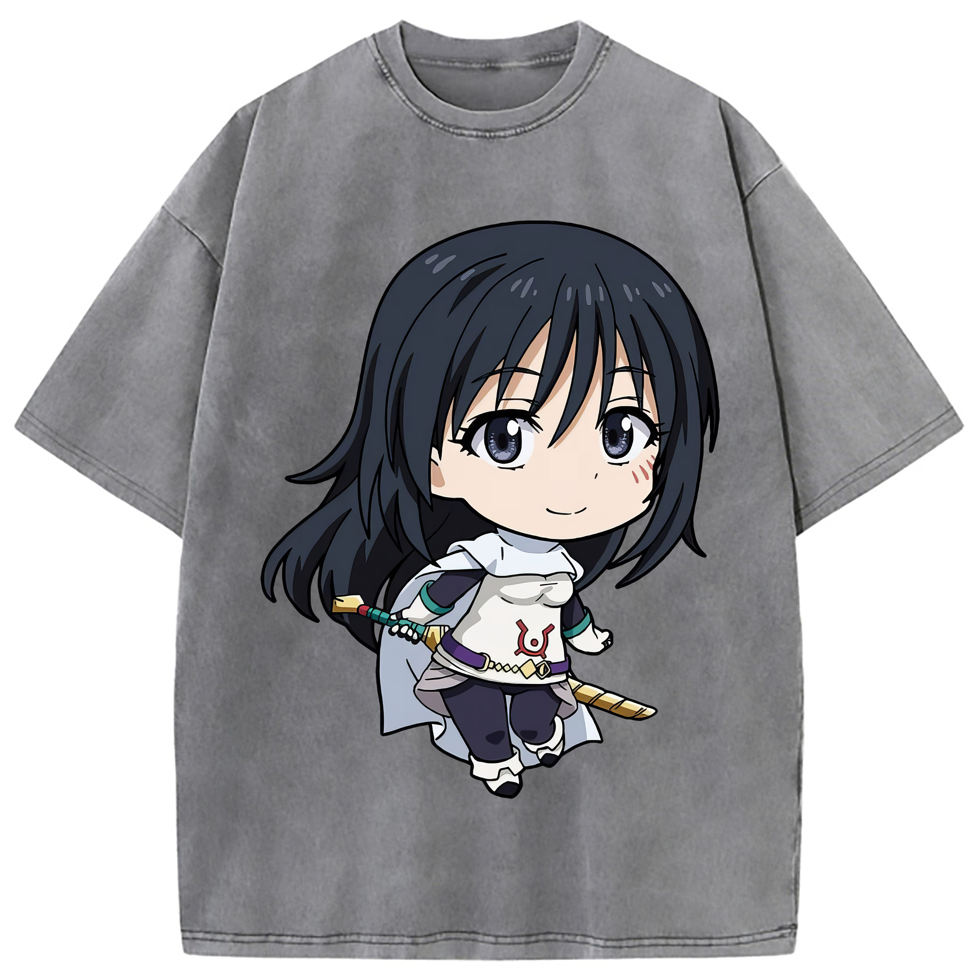 （画像用） 転スラ Regarding Reincarnated to Slime 綿100% ヴィンテージ風 半袖Tシャツ（フロントプリント）