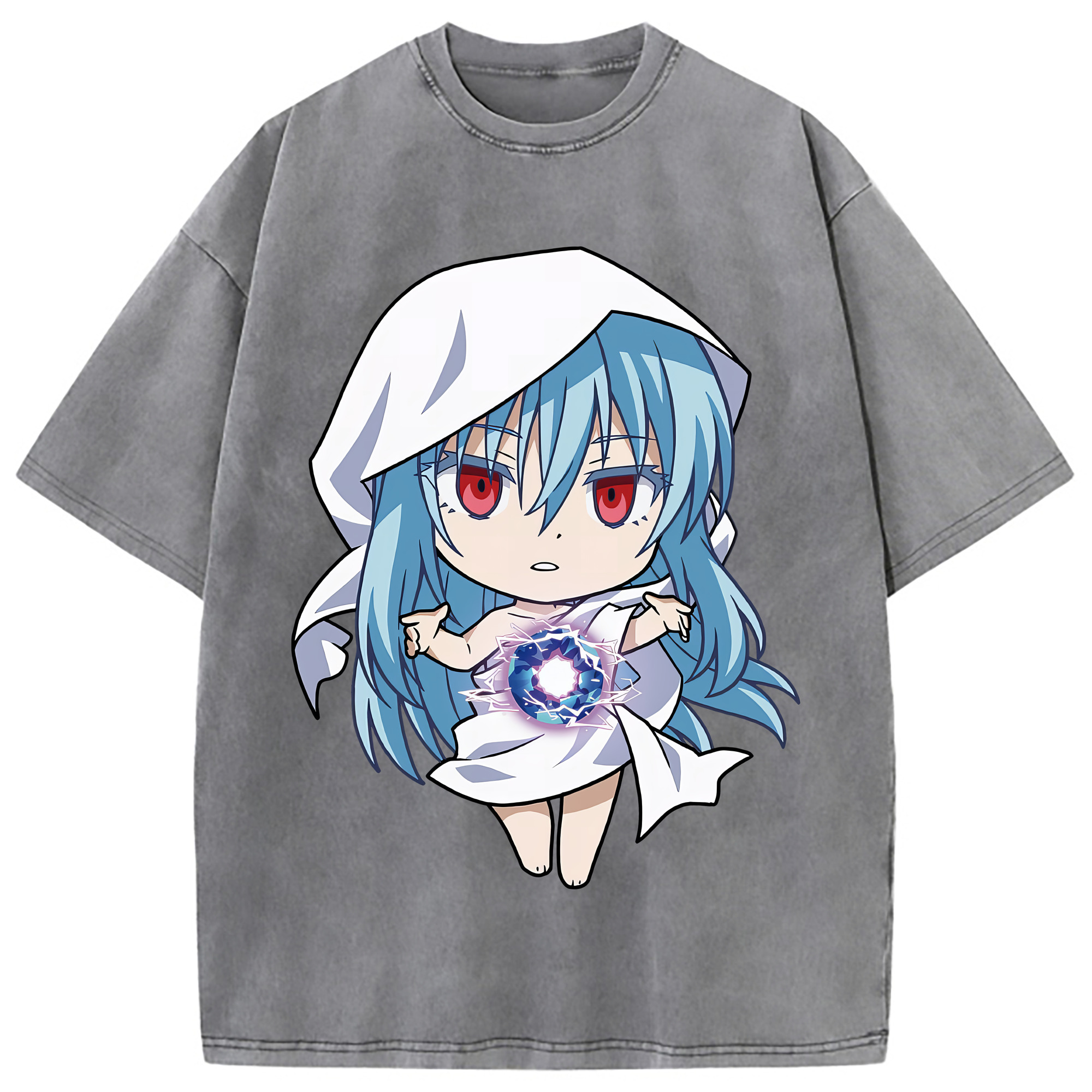 （画像用） 転スラ Regarding Reincarnated to Slime 綿100% ヴィンテージ風 半袖Tシャツ（フロントプリント）