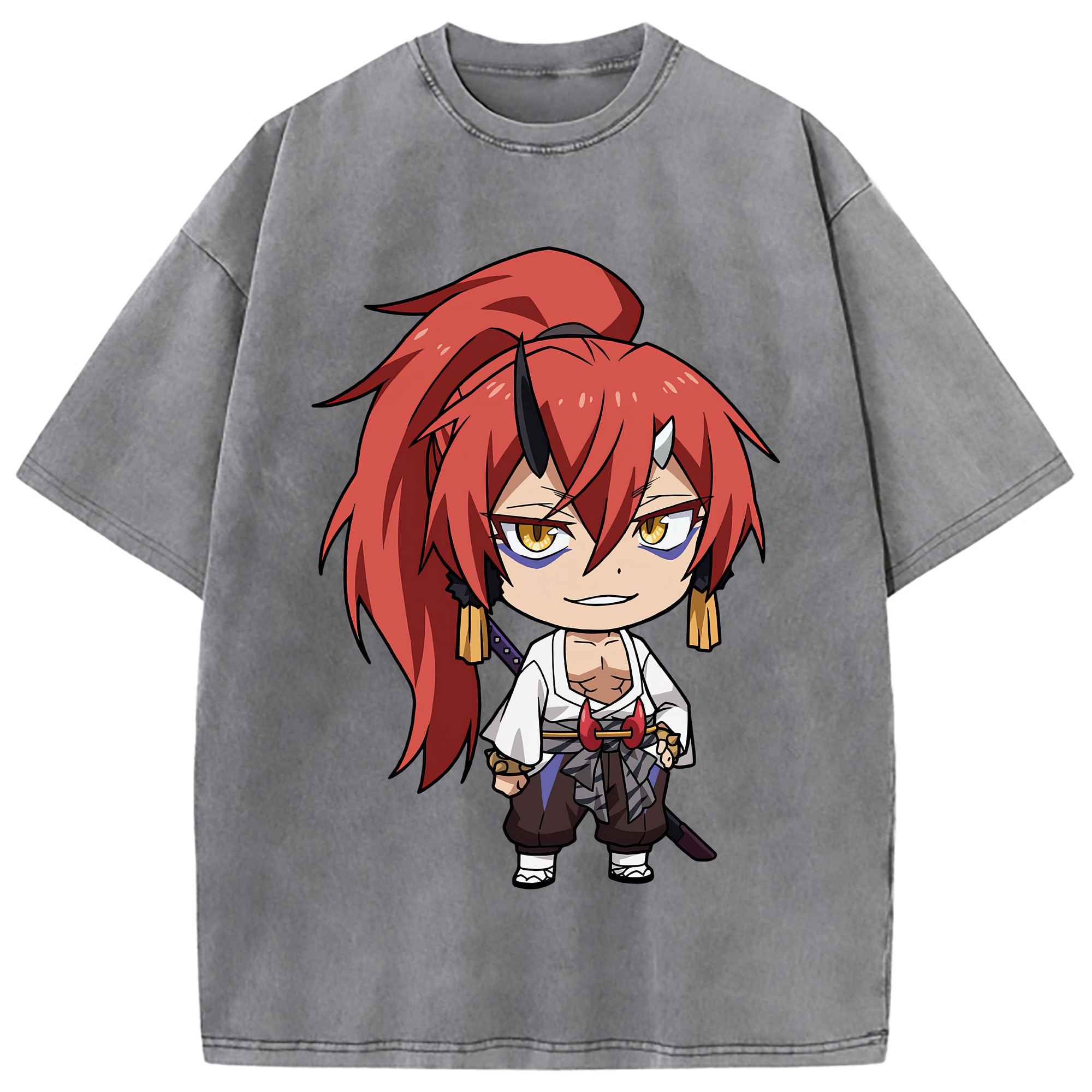 （画像用） 転スラ Regarding Reincarnated to Slime 綿100% ヴィンテージ風 半袖Tシャツ（フロントプリント）