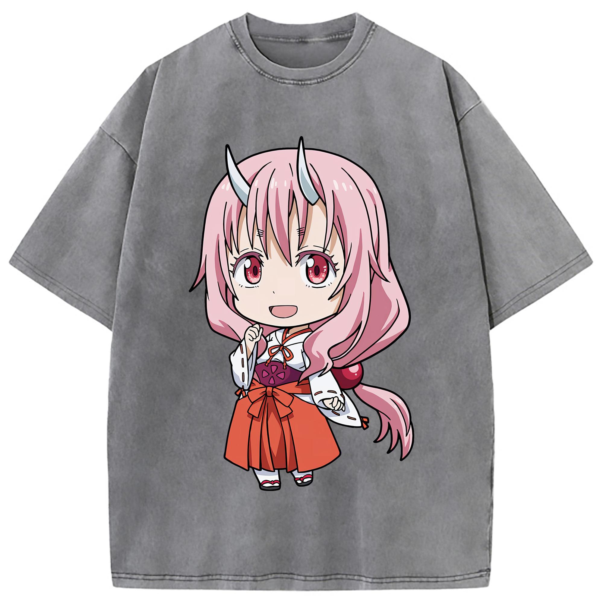 （画像用） 転スラ Regarding Reincarnated to Slime 綿100% ヴィンテージ風 半袖Tシャツ（フロントプリント）