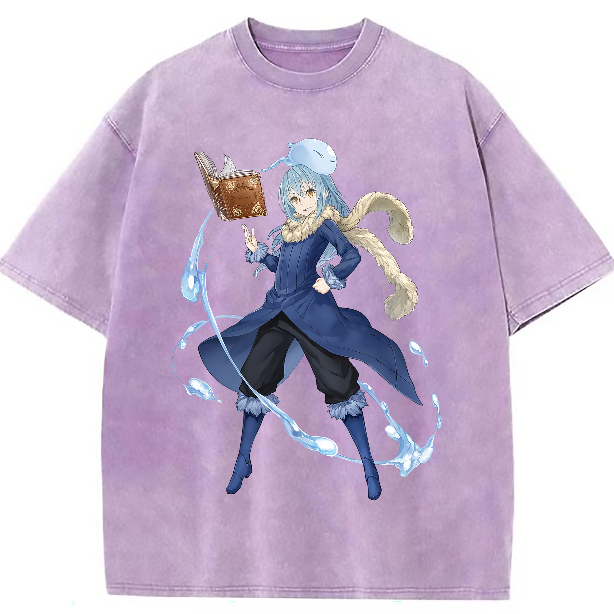 （画像用） 転スラ Regarding Reincarnated to Slime 綿100% ヴィンテージ風 半袖Tシャツ（フロントプリント）