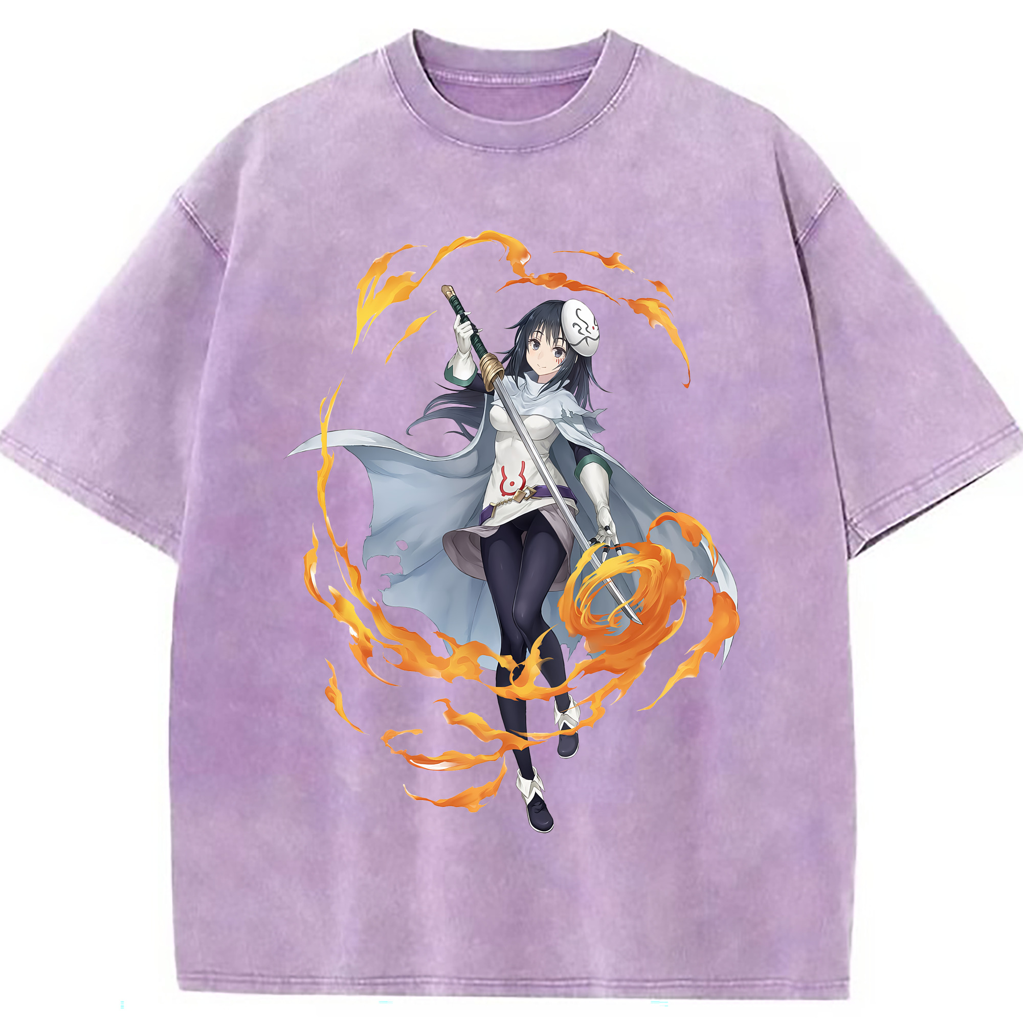 （画像用） 転スラ Regarding Reincarnated to Slime 綿100% ヴィンテージ風 半袖Tシャツ（フロントプリント）