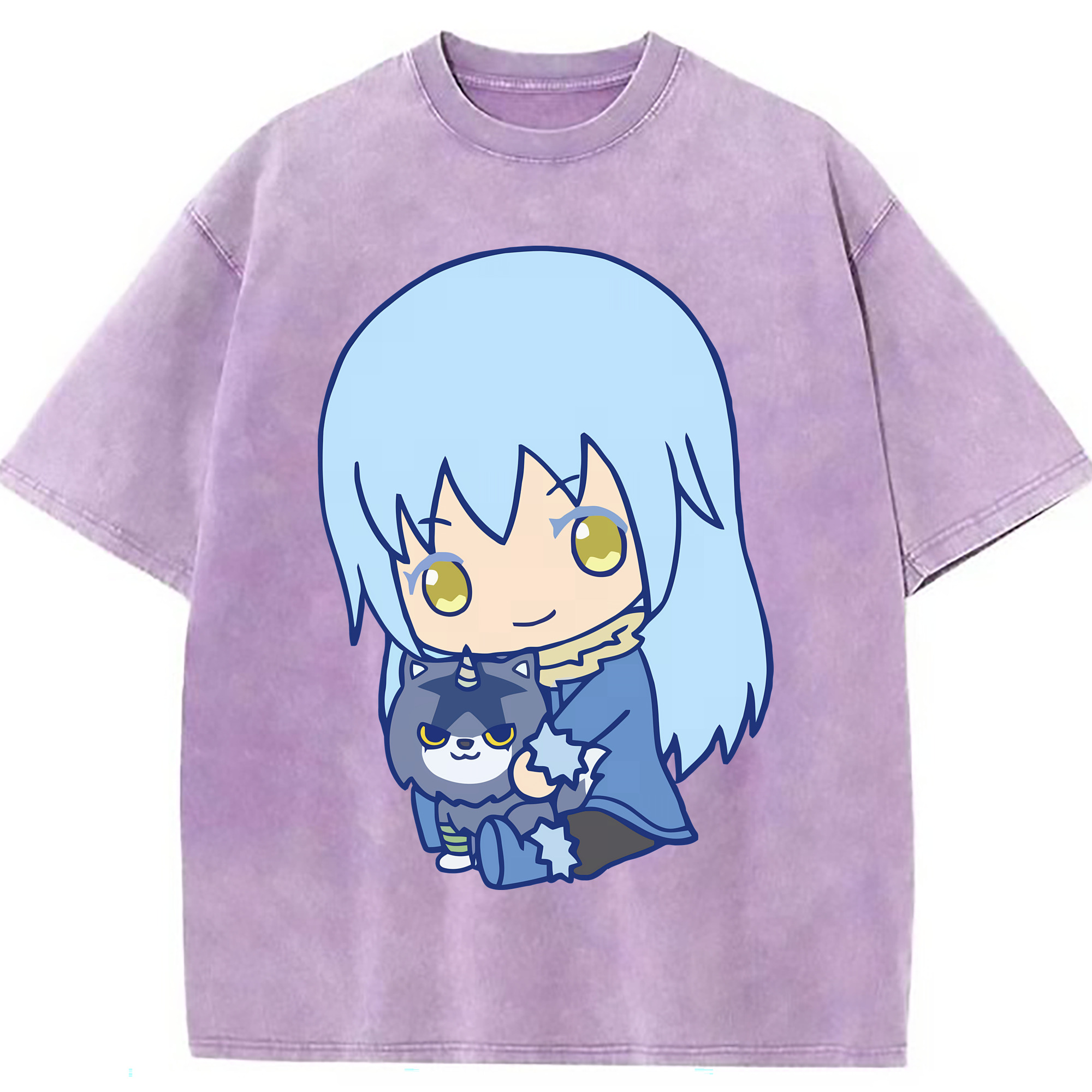 （画像用） 転スラ Regarding Reincarnated to Slime 綿100% ヴィンテージ風 半袖Tシャツ（フロントプリント）