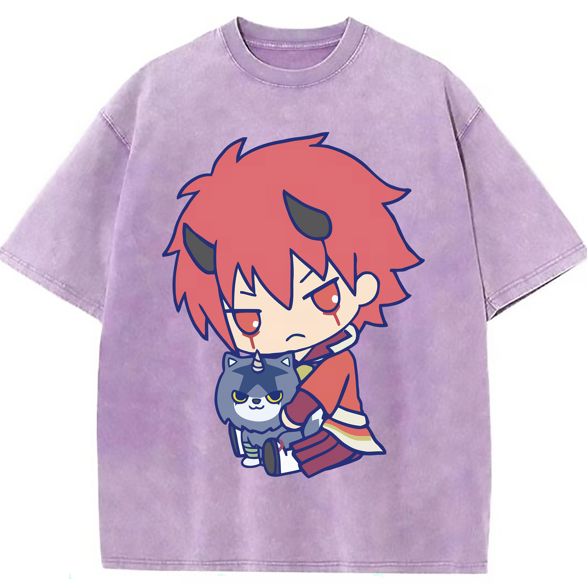 （画像用） 転スラ Regarding Reincarnated to Slime 綿100% ヴィンテージ風 半袖Tシャツ（フロントプリント）