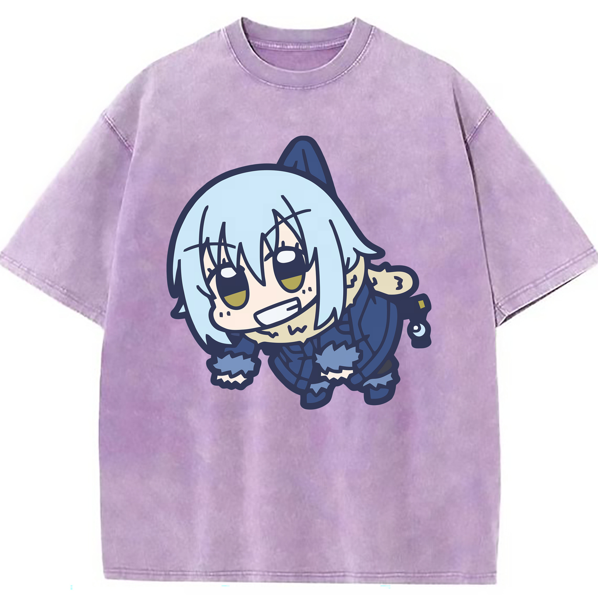 （画像用） 転スラ Regarding Reincarnated to Slime 綿100% ヴィンテージ風 半袖Tシャツ（フロントプリント）
